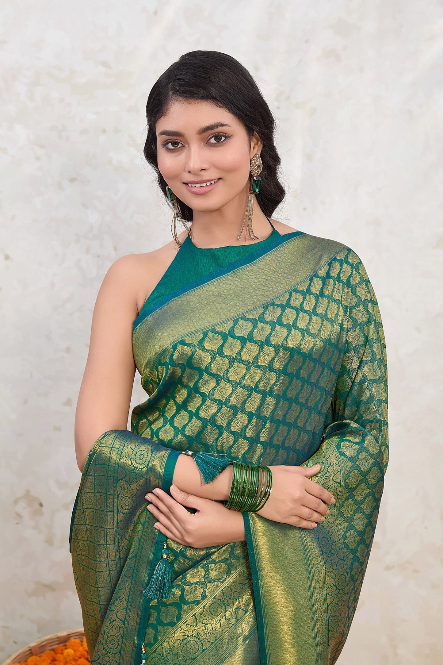 Green Radiance Zari Woven Kanjivaram Saree