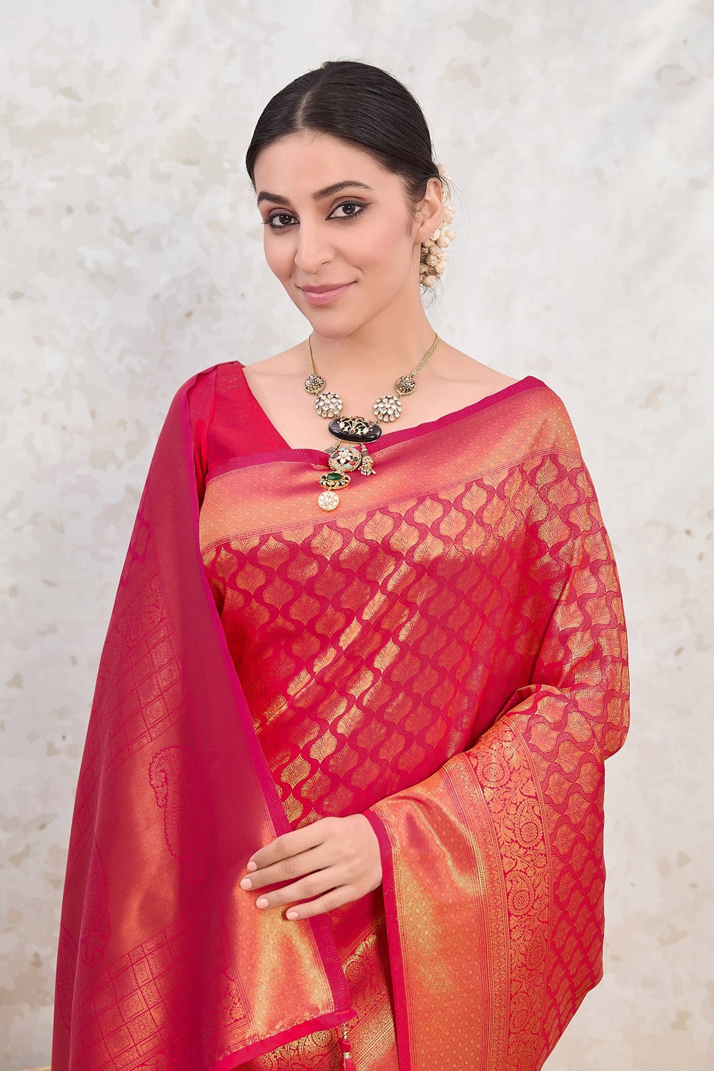 Pink Radiance Zari Kanjivaram Saree