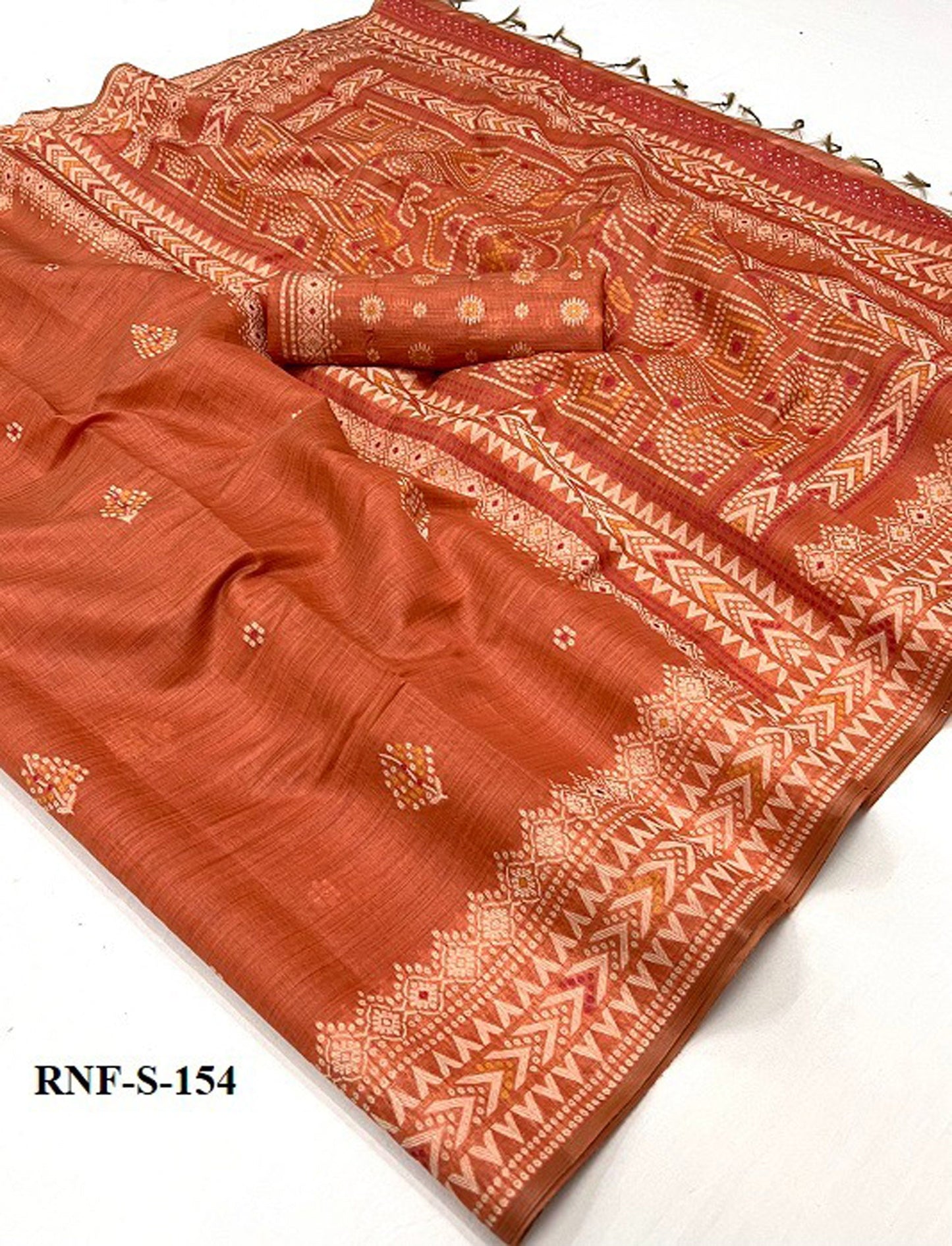 Orange Magic Cotton Saree