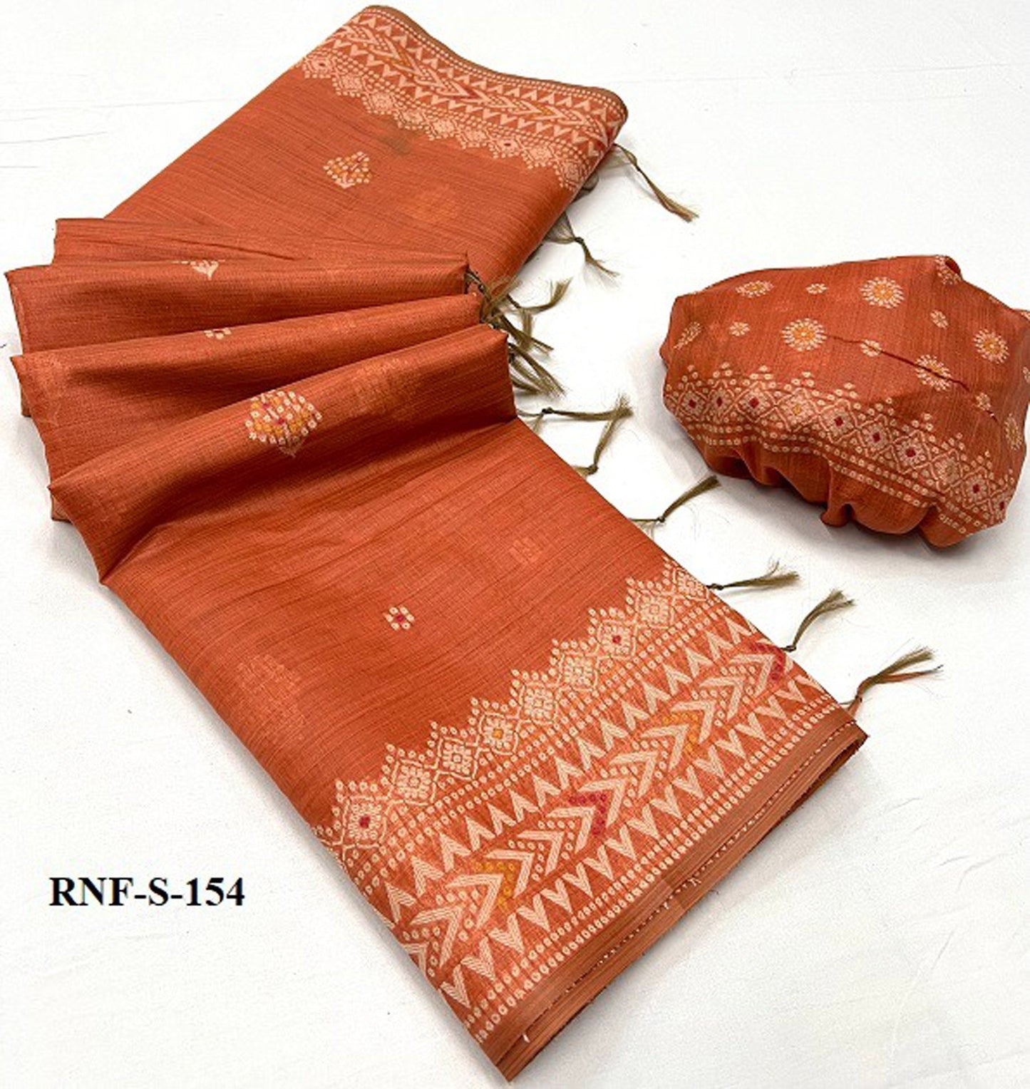 Orange Magic Cotton Saree