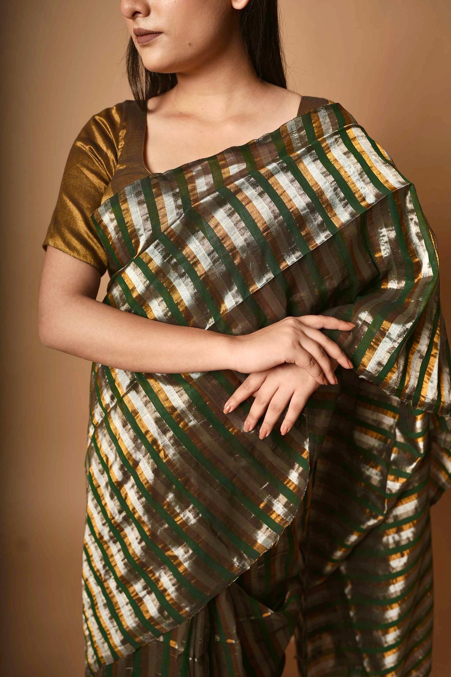 Rekha | Multicolour Handloom Cotton Saree