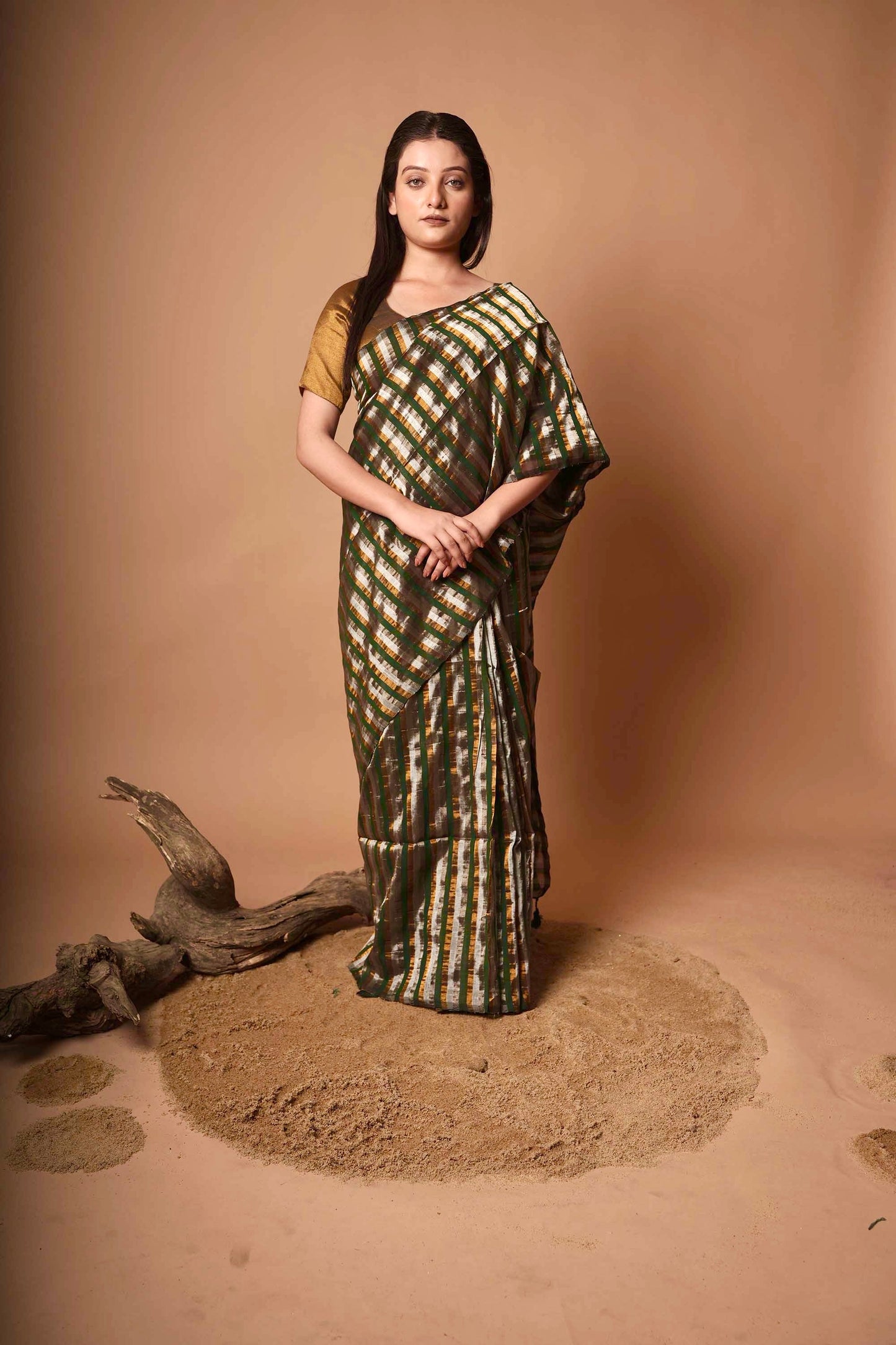 Rekha | Multicolour Handloom Cotton Saree