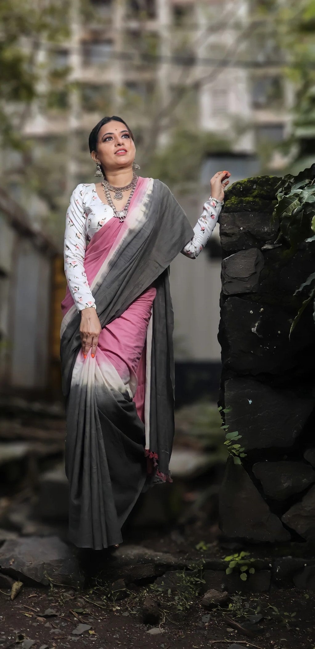 Karuna Pink Cotton Handloom saree