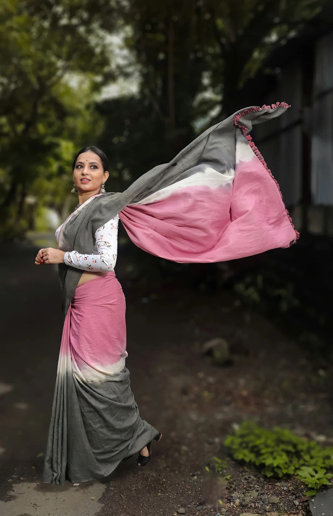 Karuna Pink Cotton Handloom saree