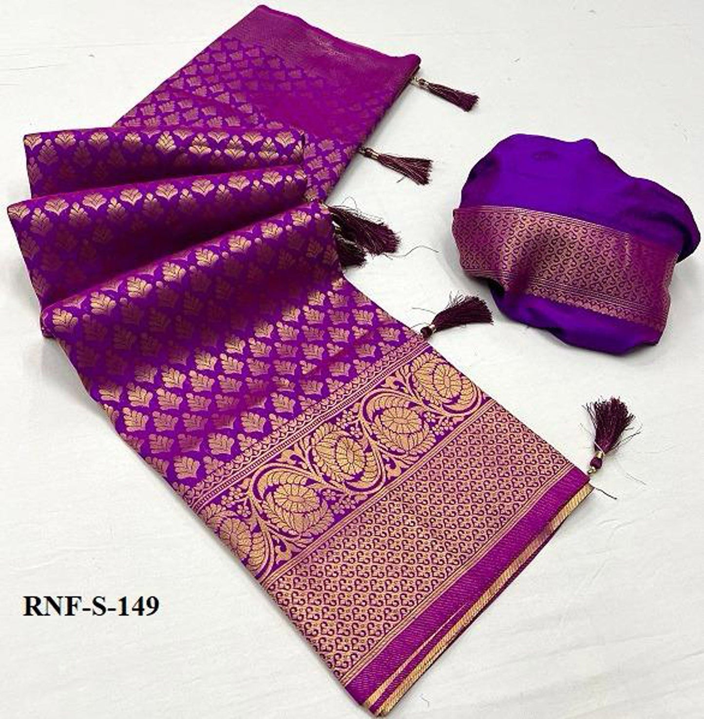 Royal Plum Kanjivaram Silk Saree