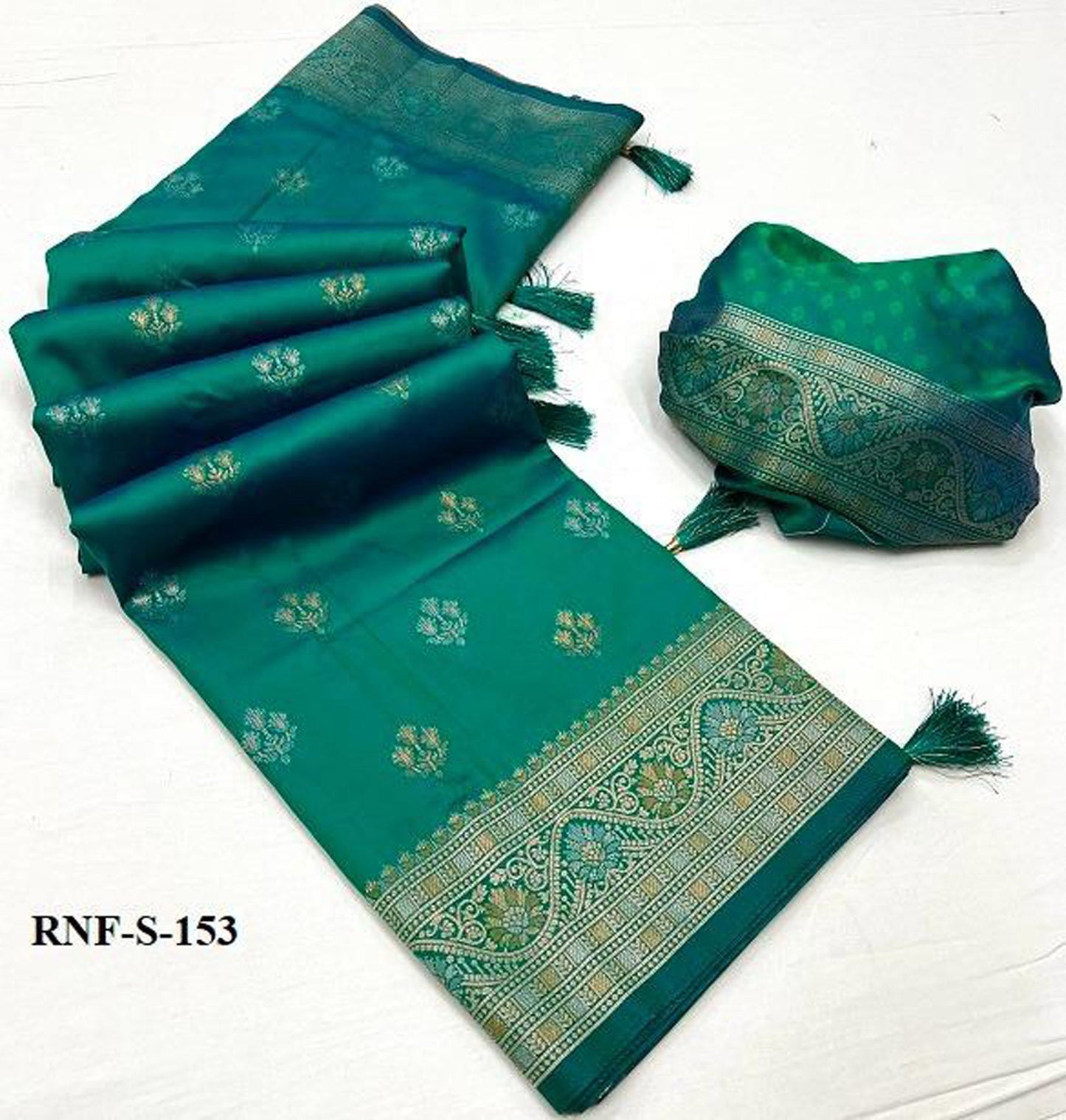 Green Zari Woven Viscose Silk Saree