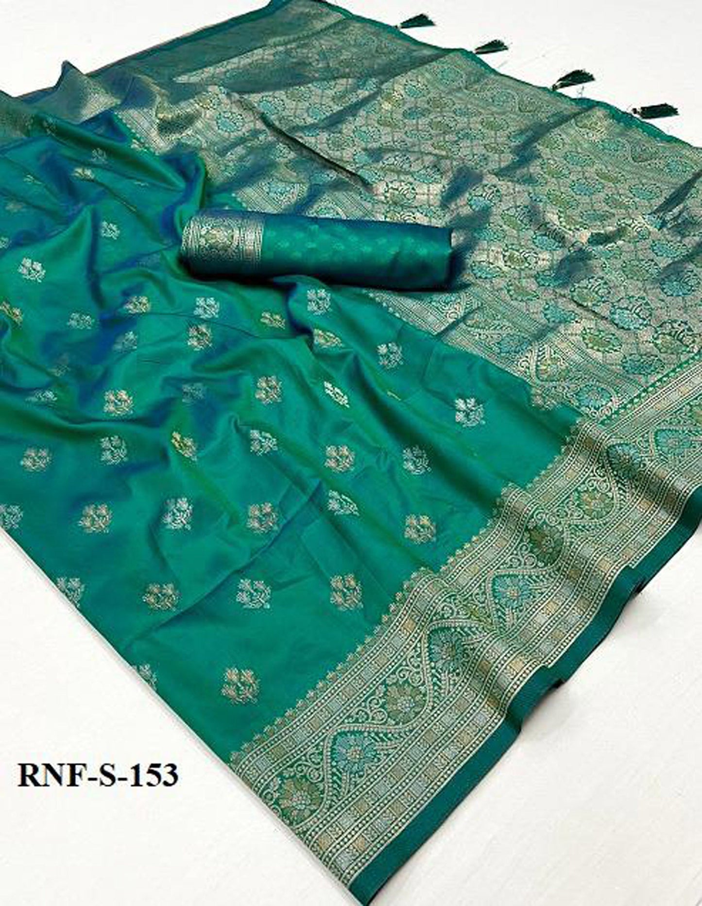 Green Zari Woven Viscose Silk Saree