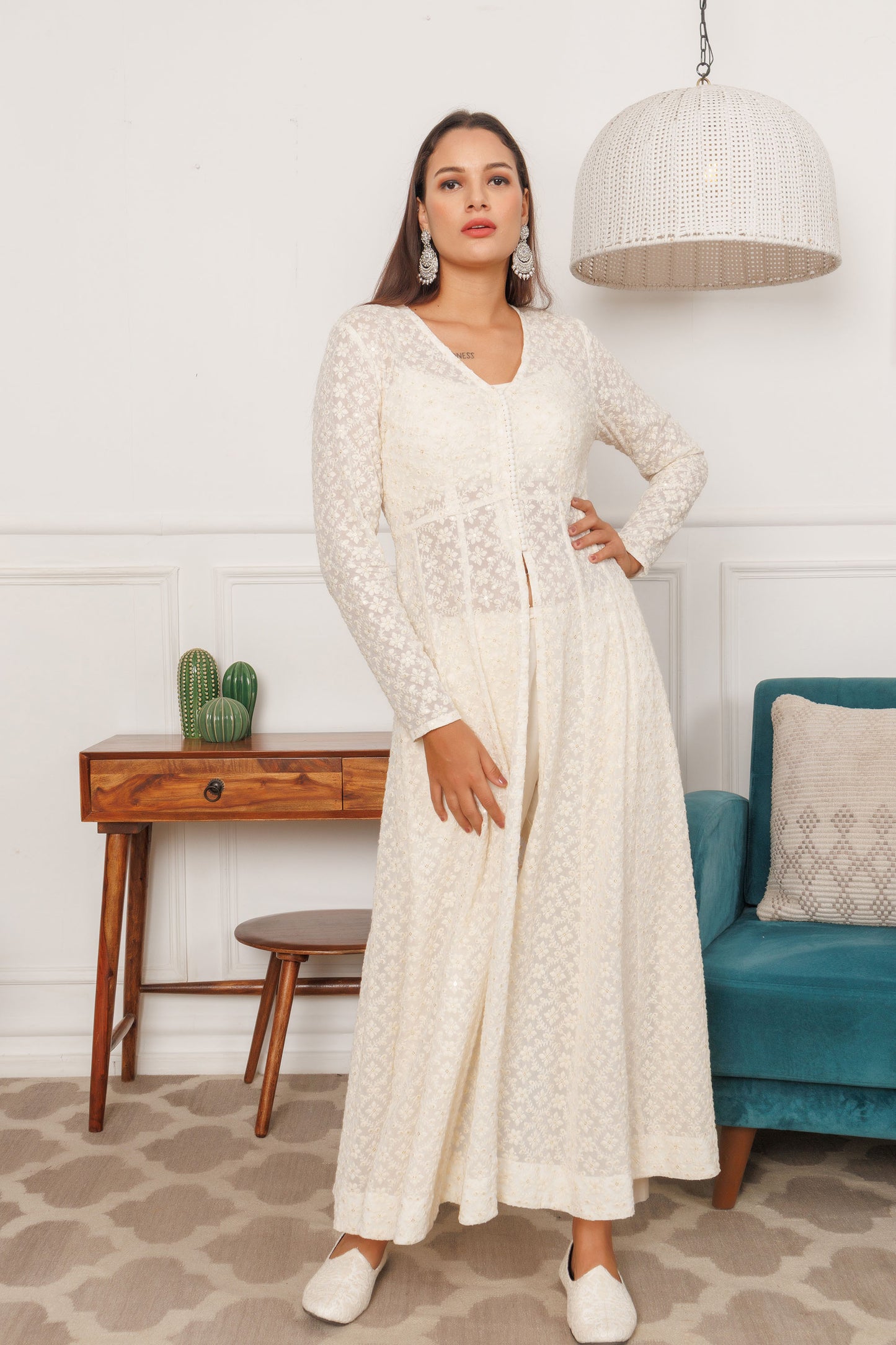 Vision in White Georgette Kurta set