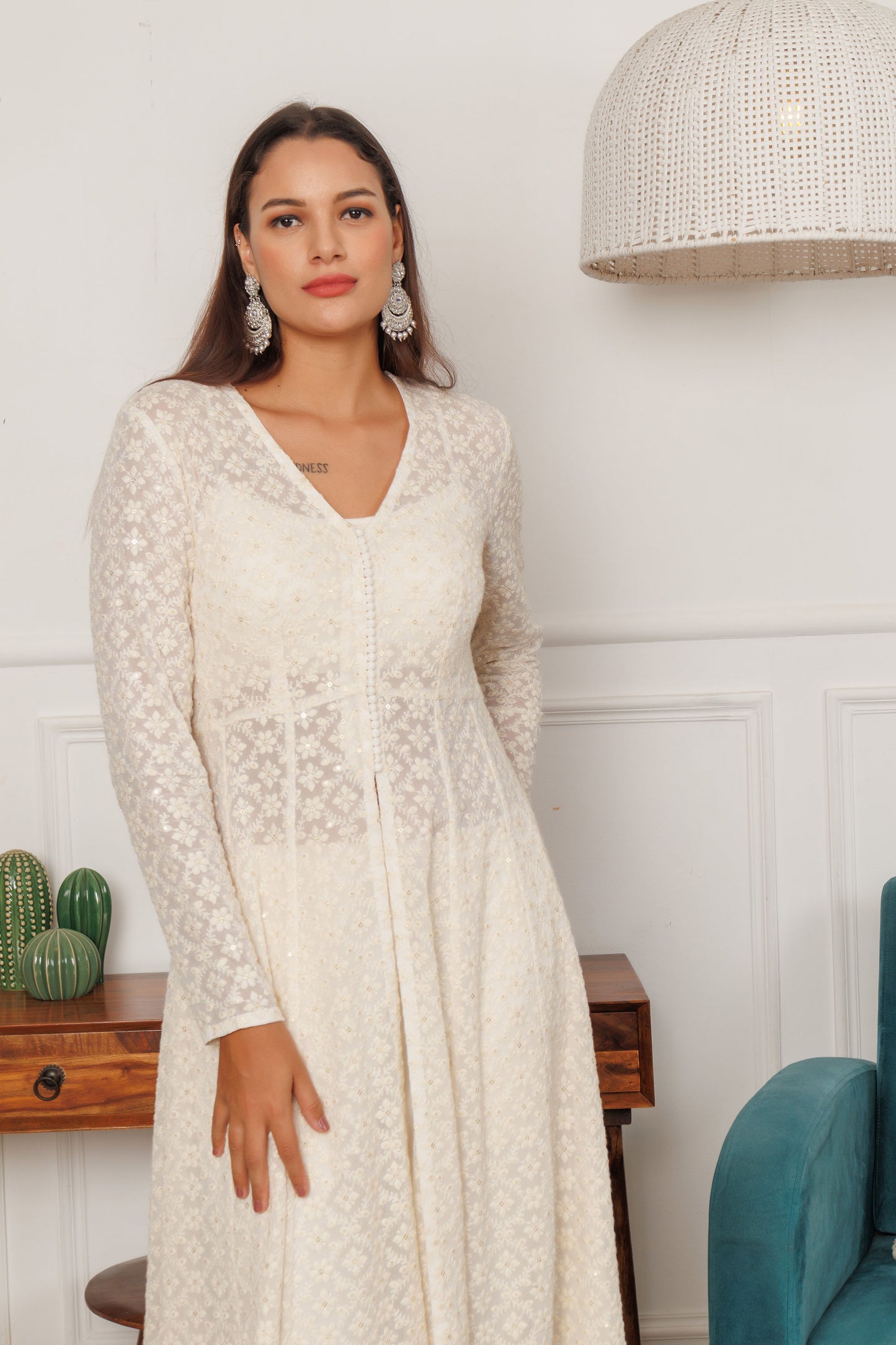 Vision in White Georgette Kurta set