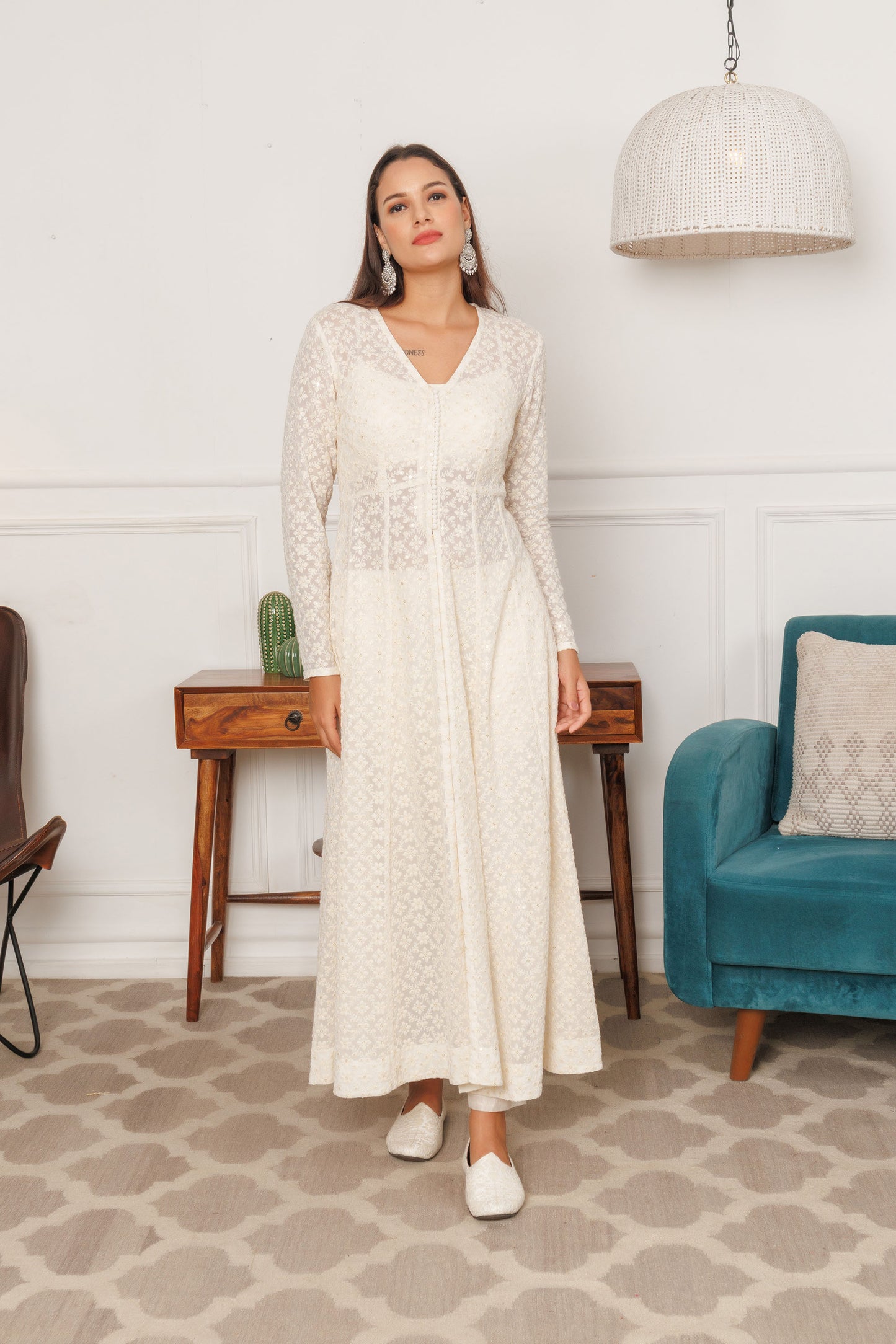 Vision in White Georgette Kurta set