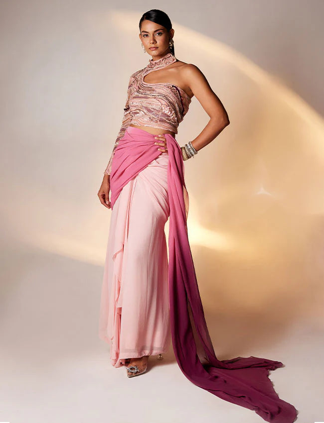 Eclipse Ombre Drape Saree