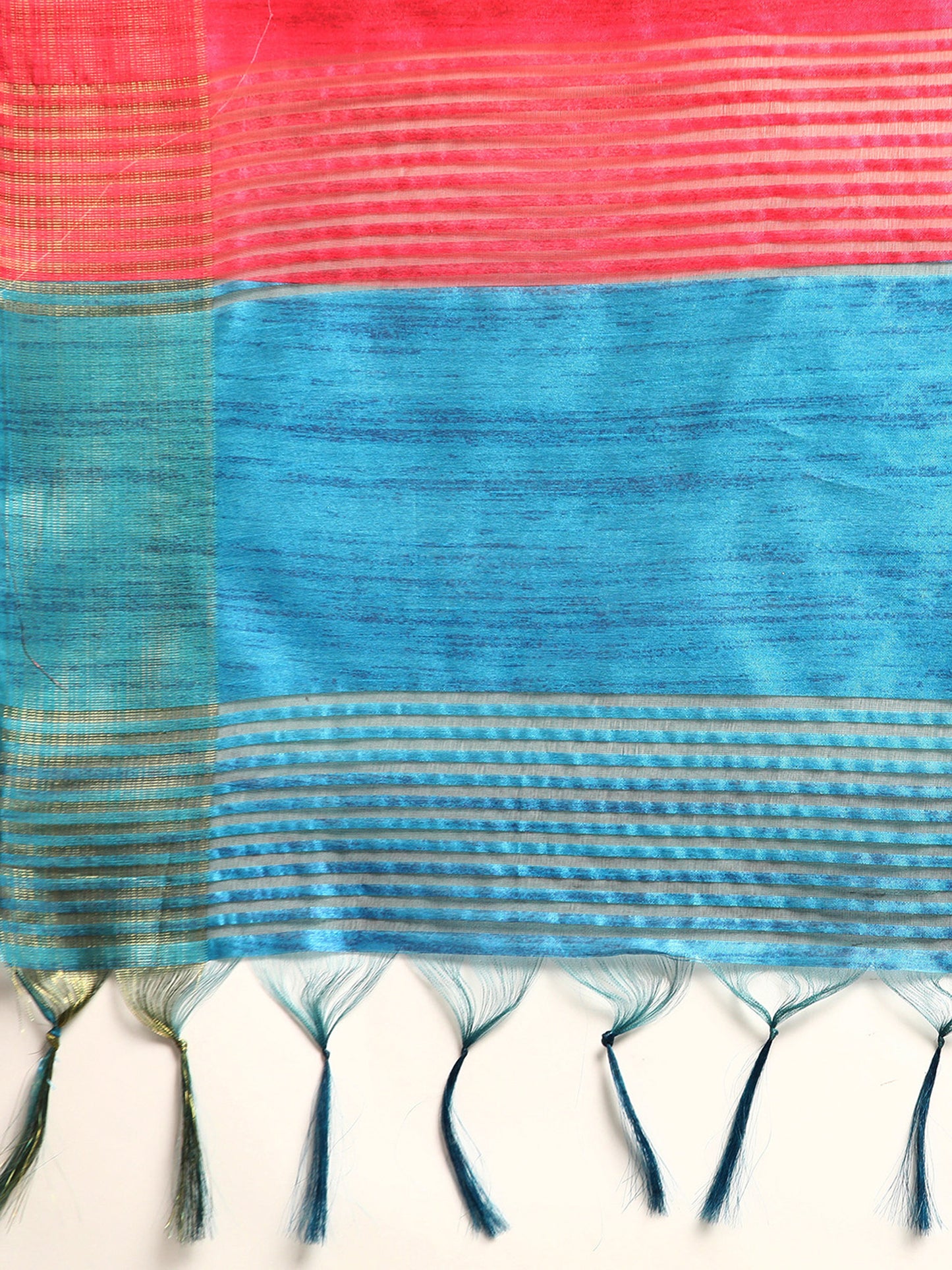 Rama Tussar Silk saree with Temple Border