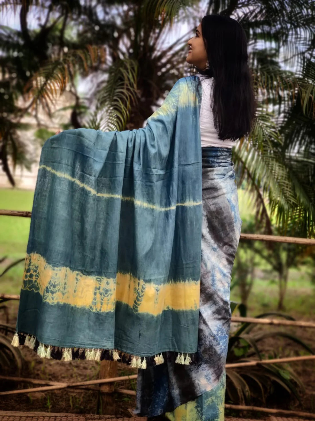 Scribbled Penmanship Cotton Handloom saree