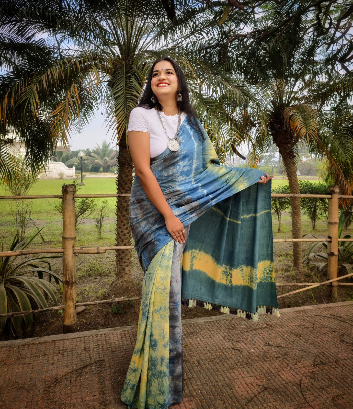 Scribbled Penmanship Cotton Handloom saree