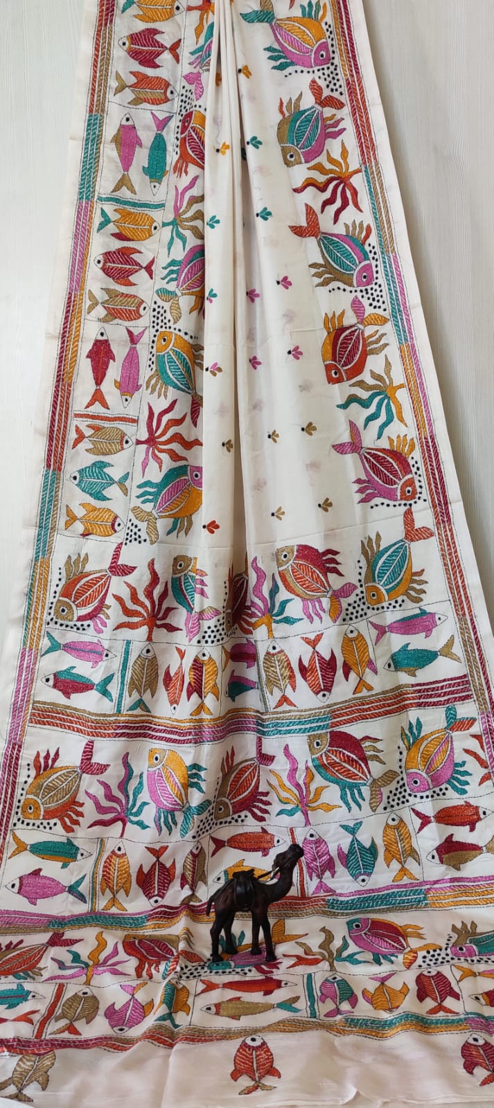 Kantha on bangalore Silk