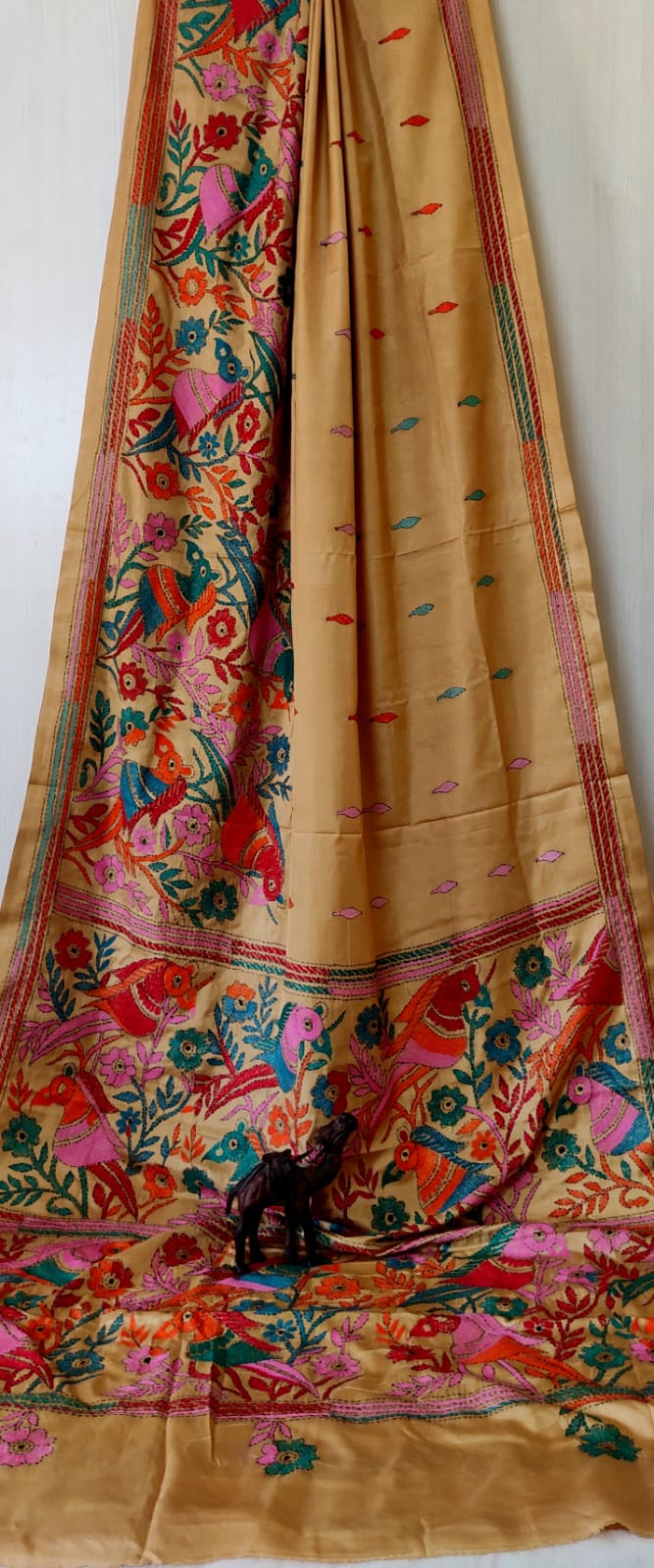 Kantha on bangalore Silk