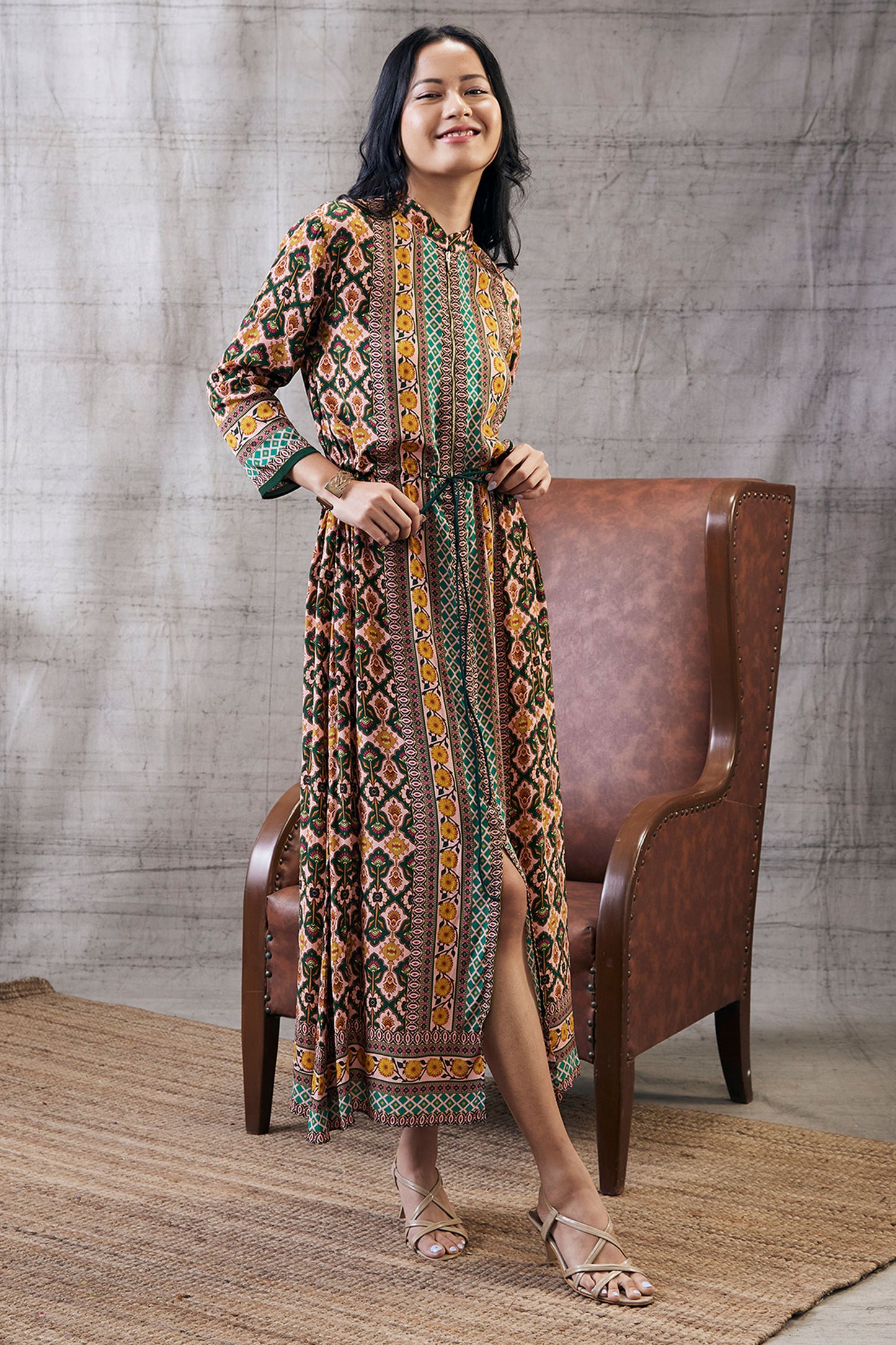 Taahira Printed Long Dress