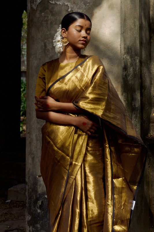 Shikhara I Gold tissue saree