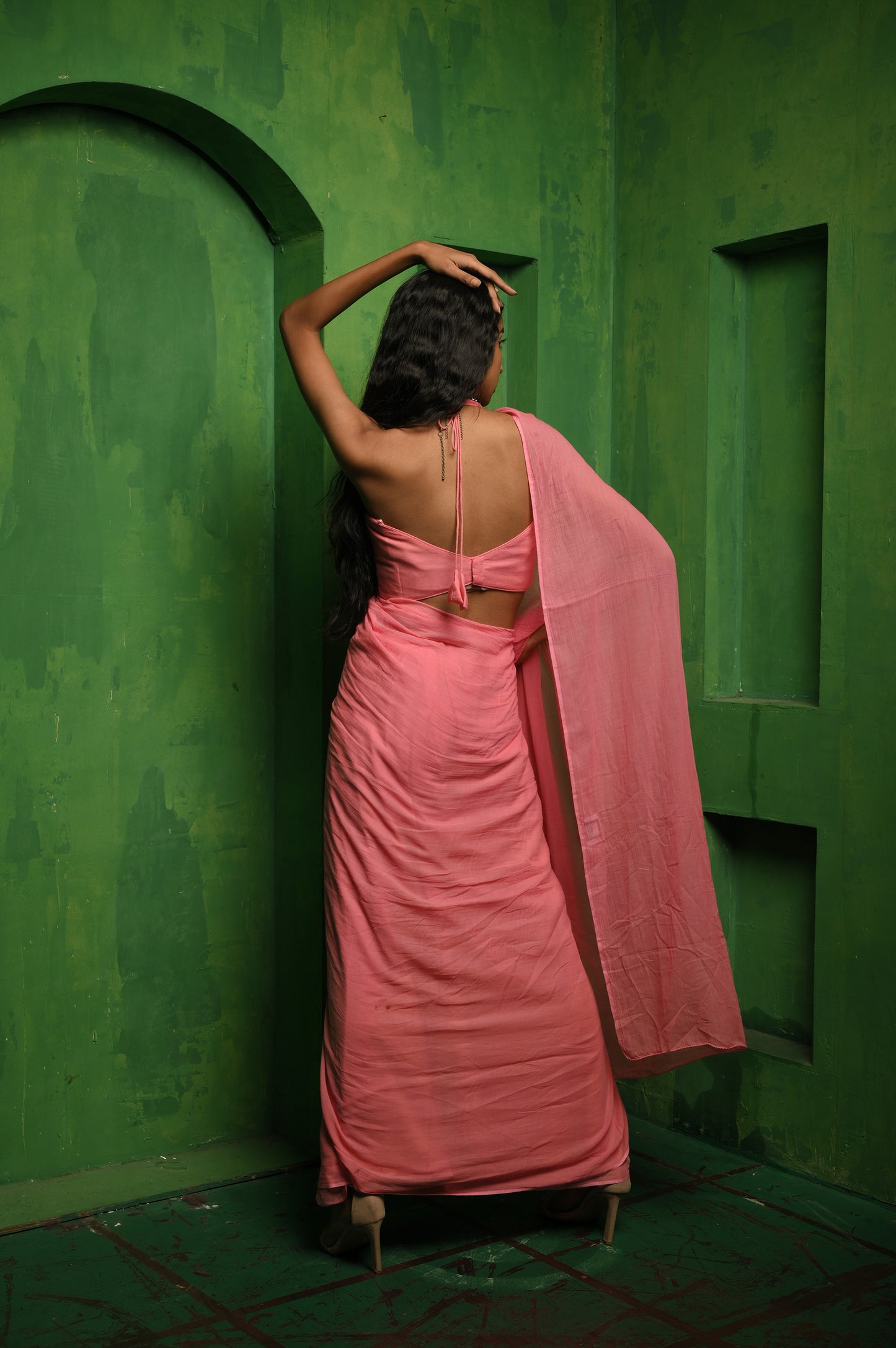 Sugar Plum I Baby Pink Mul Modal Saree