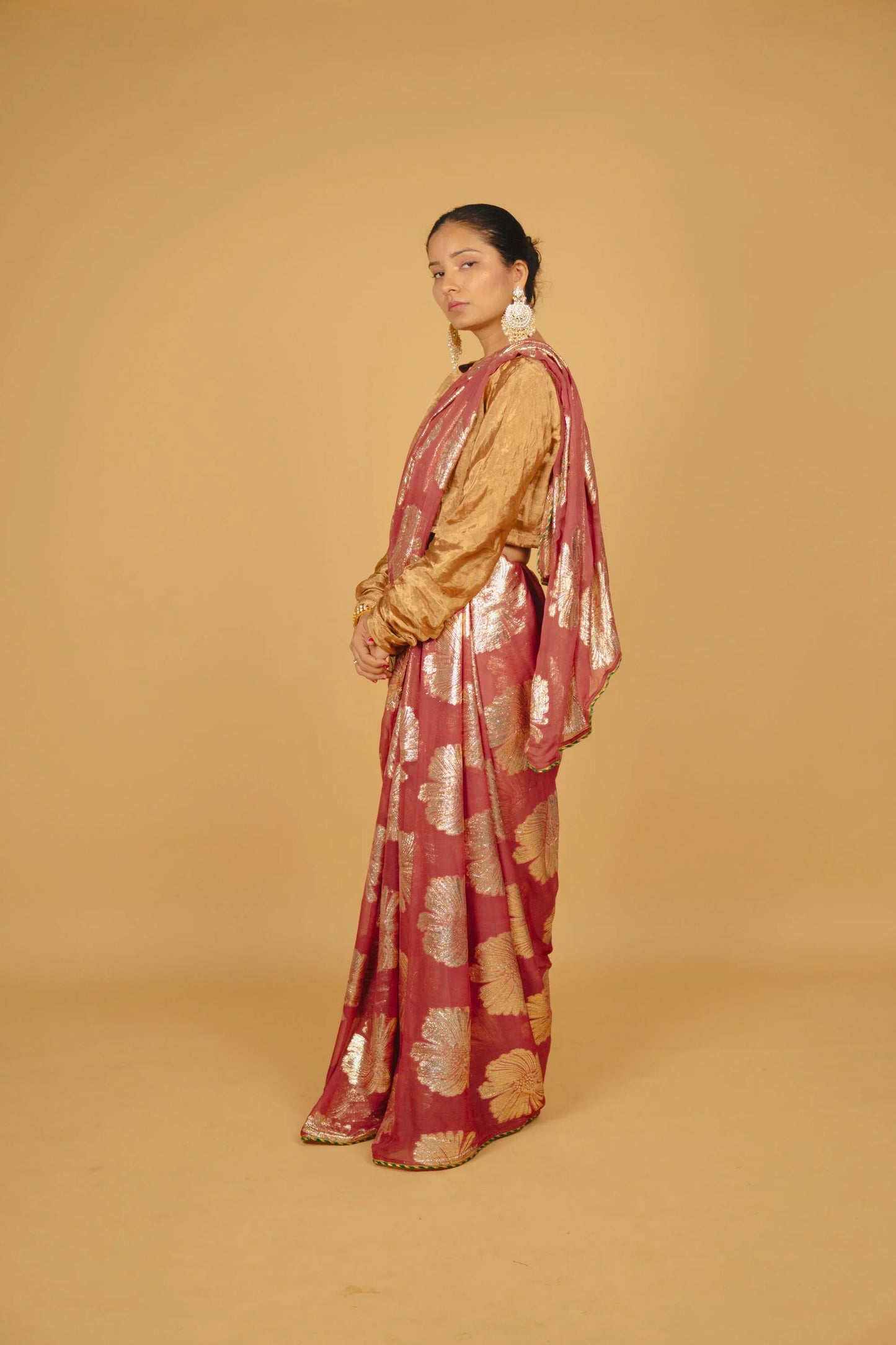 Faria Mehroon Georgette Sitara Saree