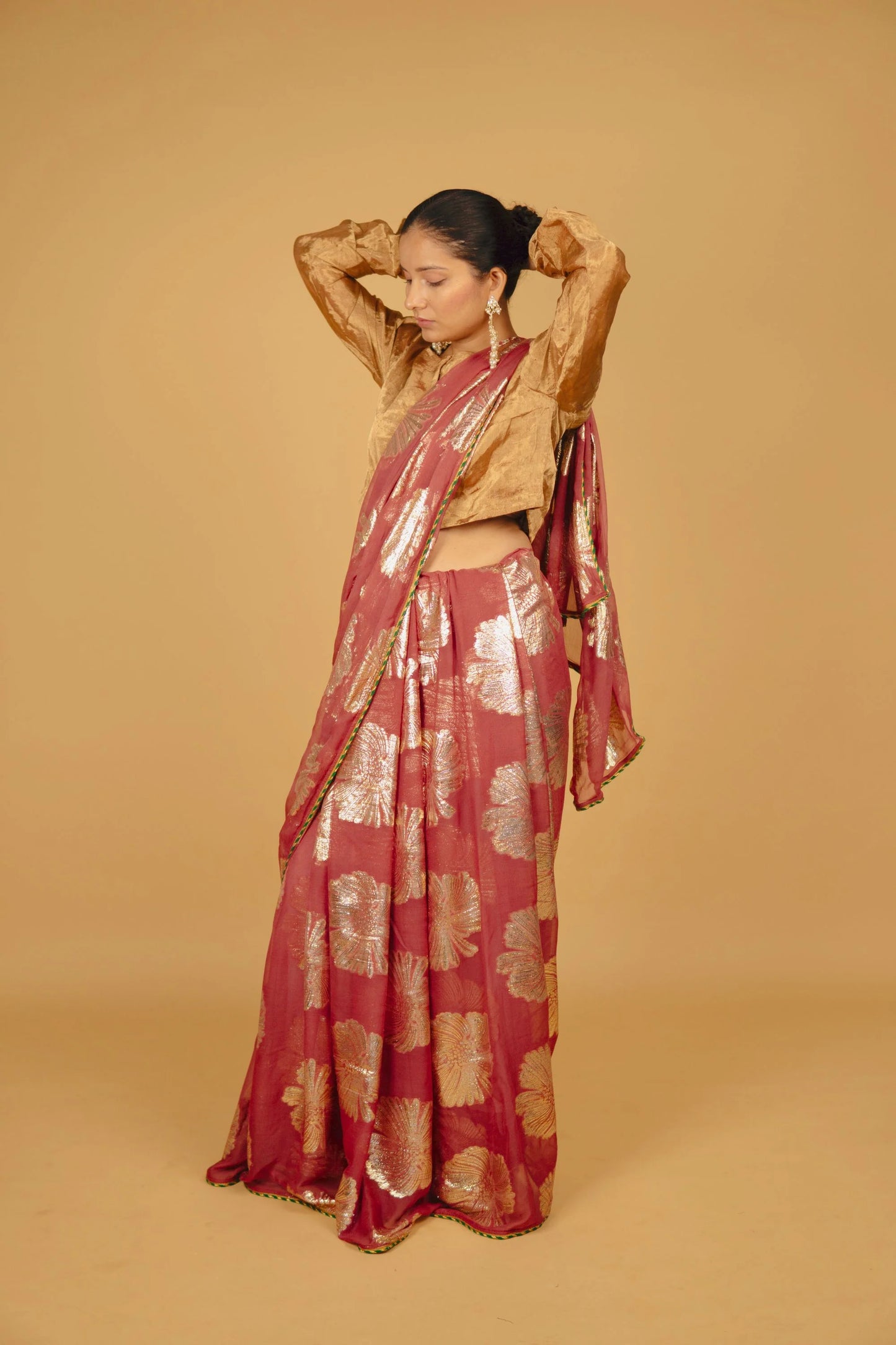 Faria Mehroon Georgette Sitara Saree