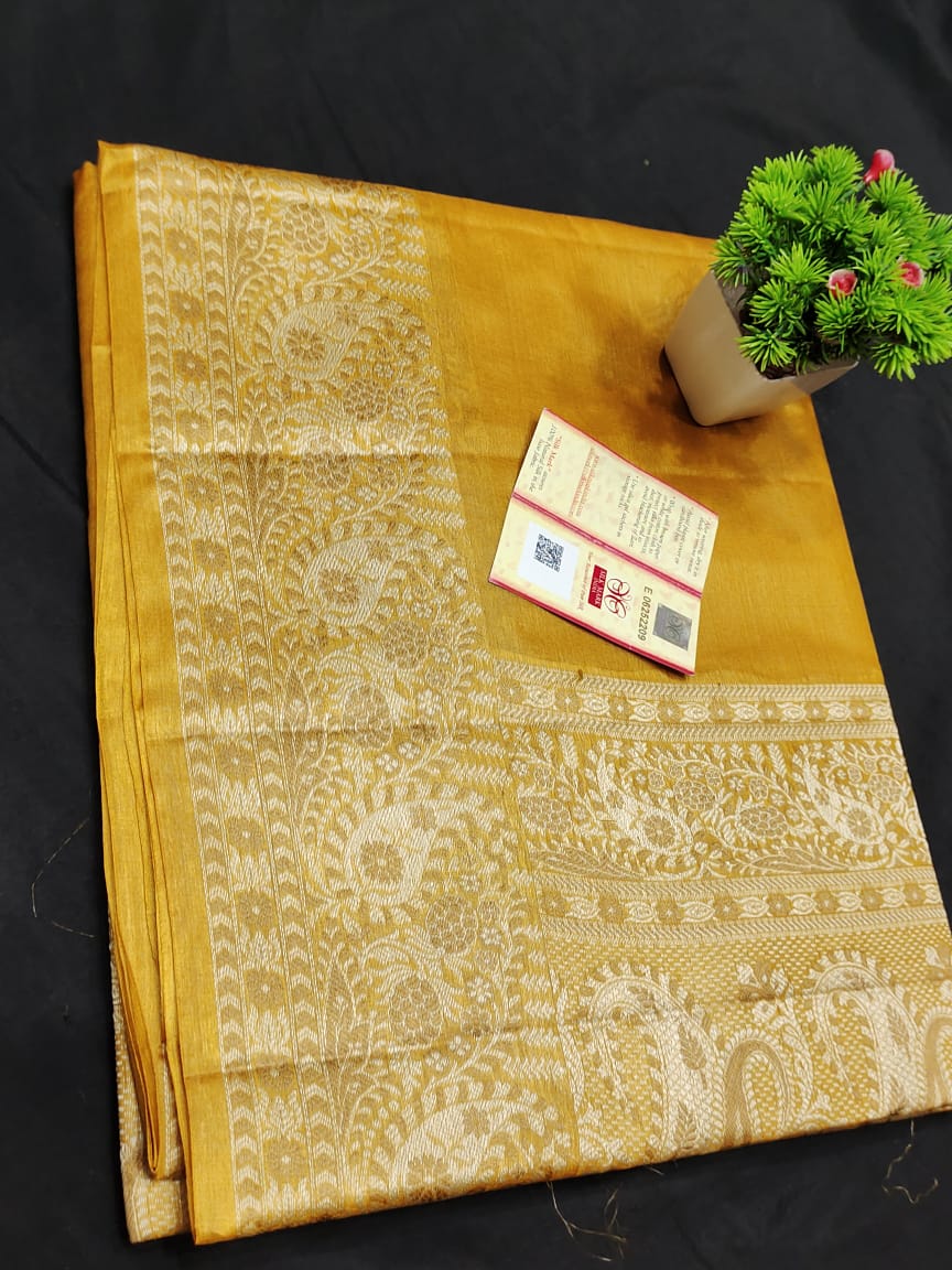 Tussar Silk Tifli Border Saree