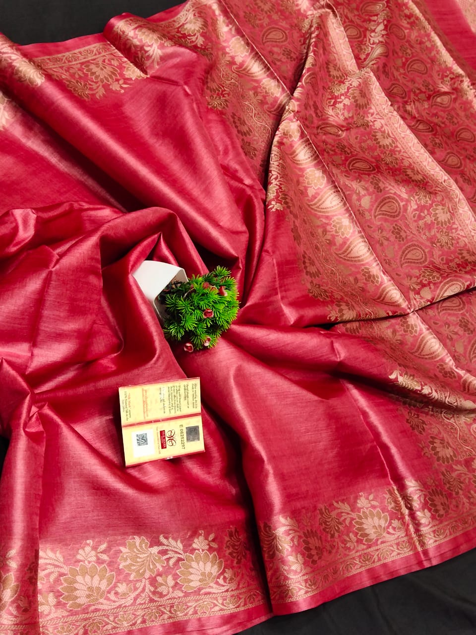 Tussar Silk Tifli Border Saree