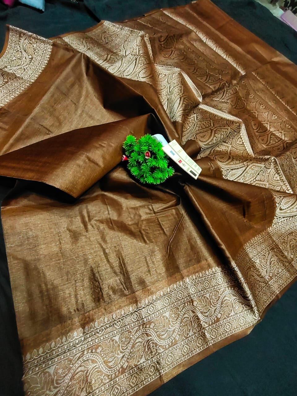 Tussar Silk Tifli Border Saree