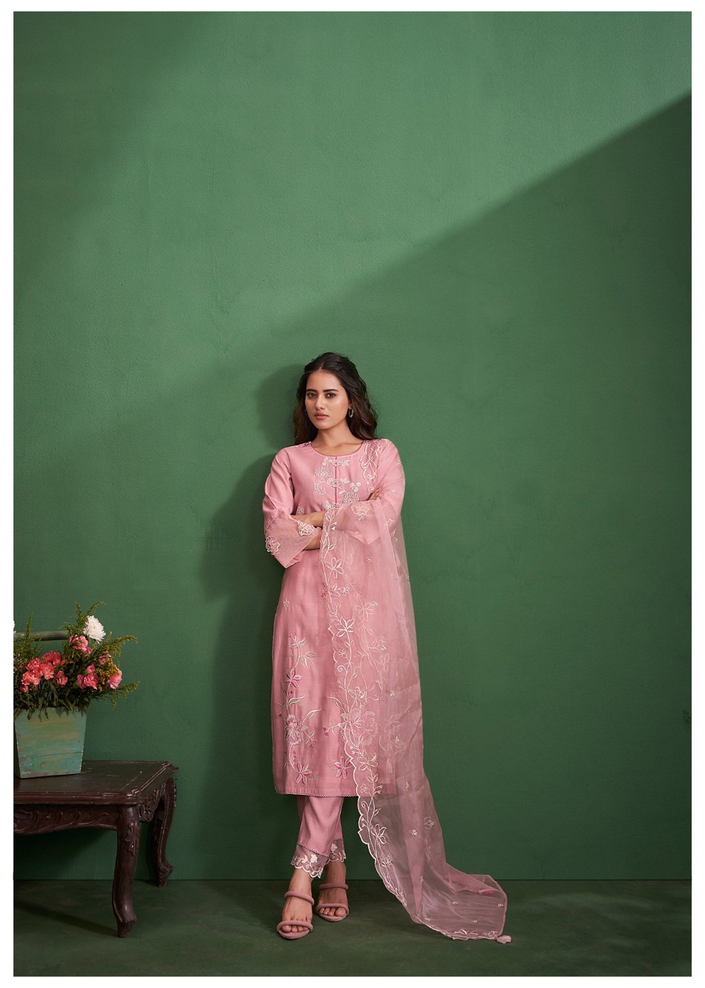 Soft Pink Elegance Cotton Silk Kurta Set