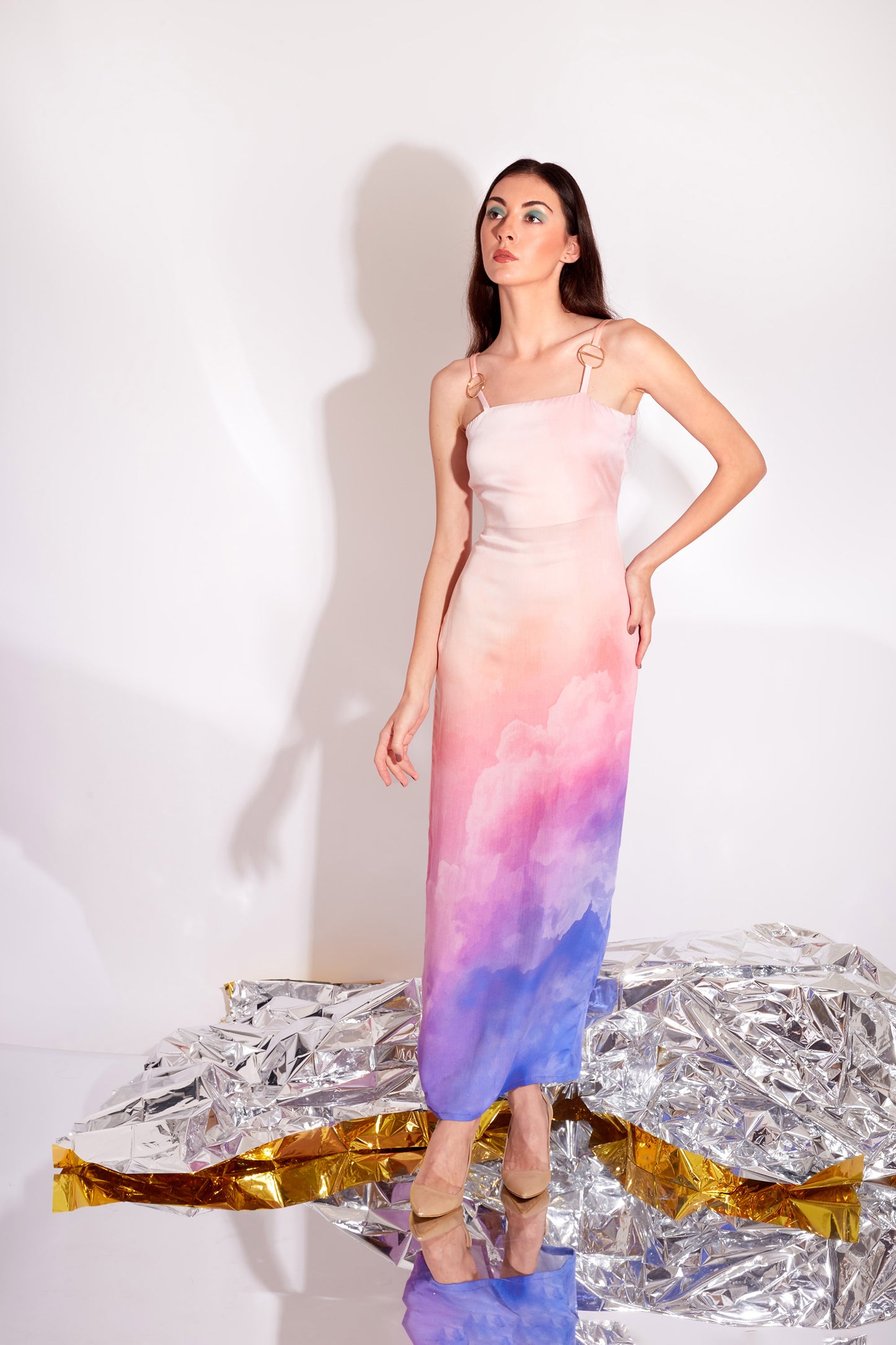 EDEN  Multicolor Midi Dress