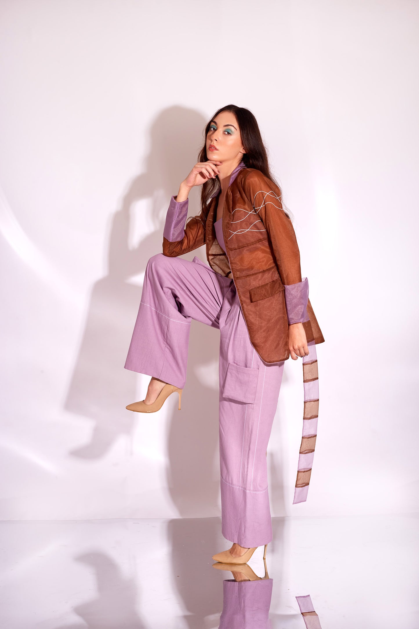 Breeze Set Nutshell Brown , Violet Jacket and pants