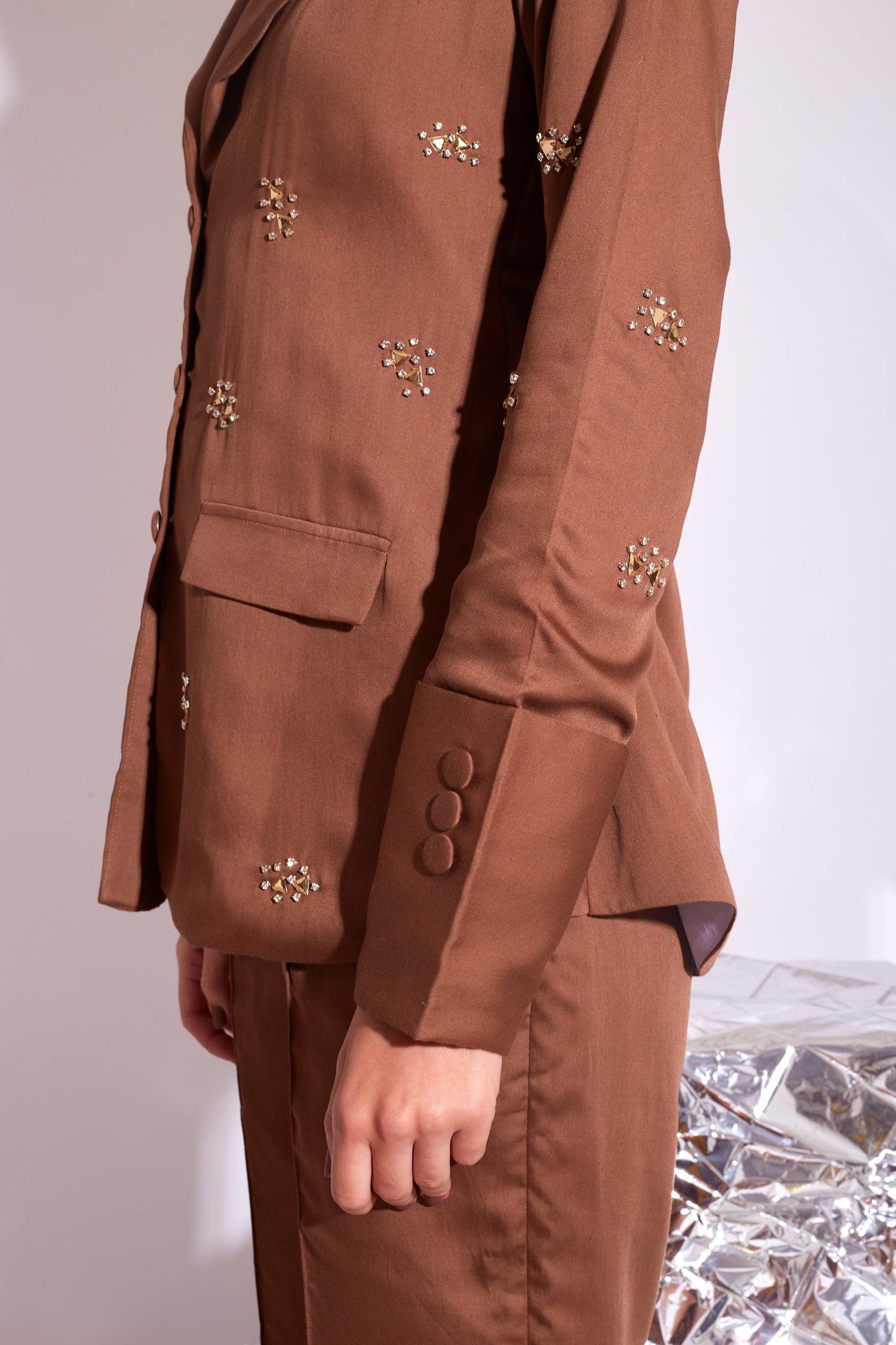 COSMOS SET  Nutshell Brown Pant shirt