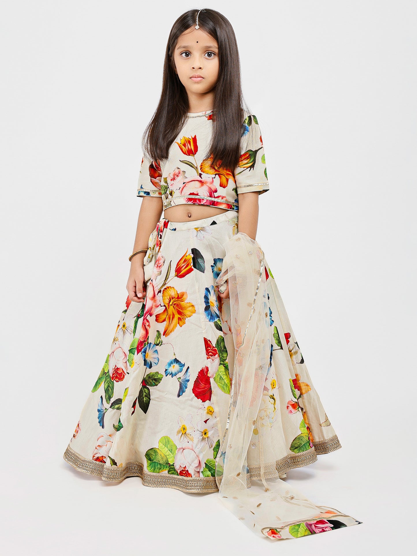 Ivory Kids Multicolor lehenga