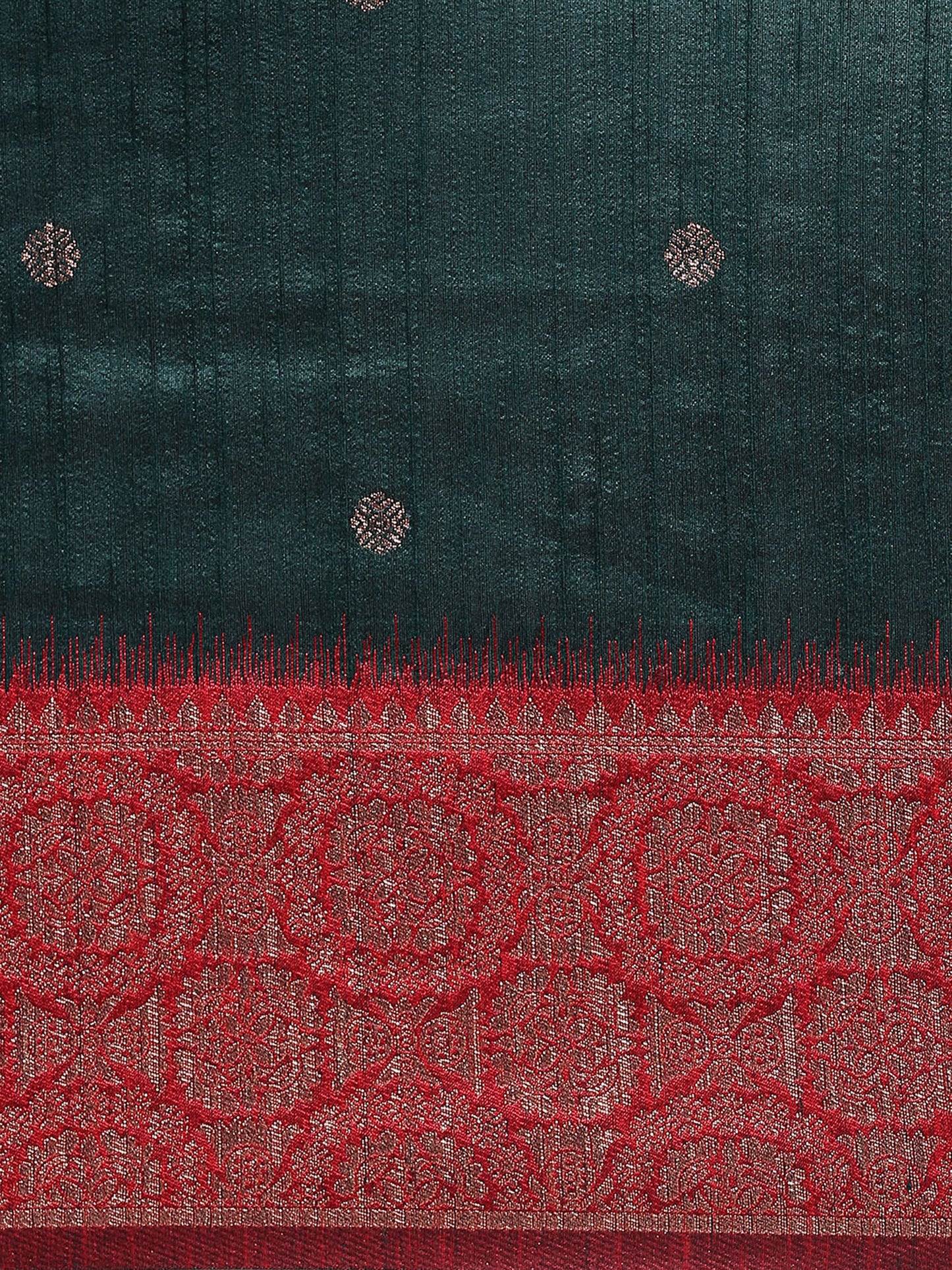 Bottle Green Vaisali Zari Woven Banarasi Silk saree