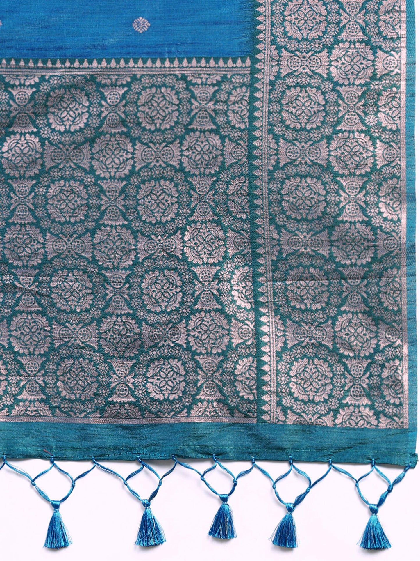 Firozi Vaisali Zari Woven Banarasi Silk saree