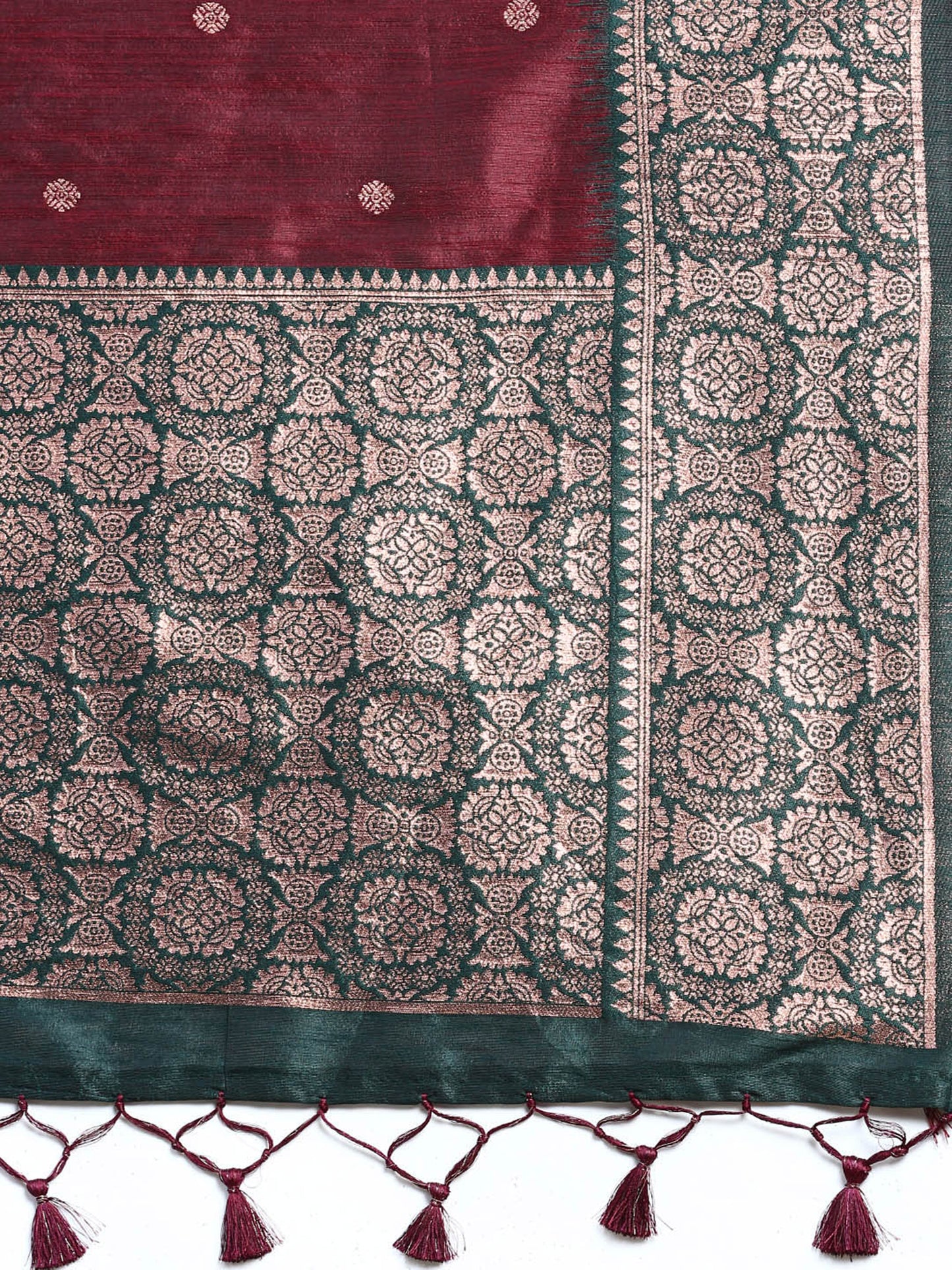 Maroon Vaisali Zari Woven Banarasi Silk saree