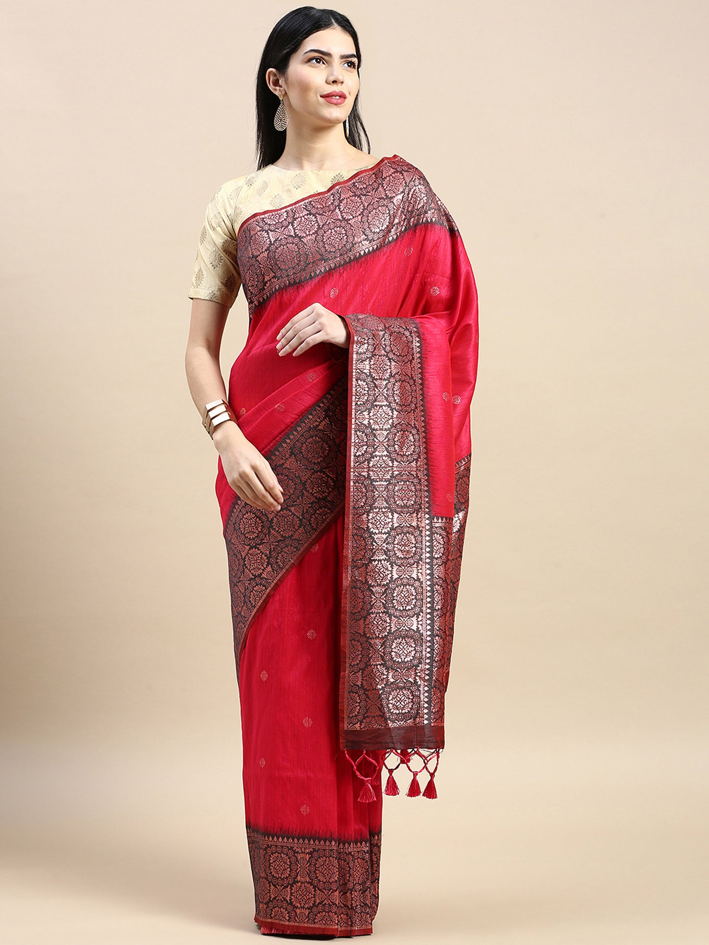 Pink Vaisali Zari Woven Banarasi Silk saree