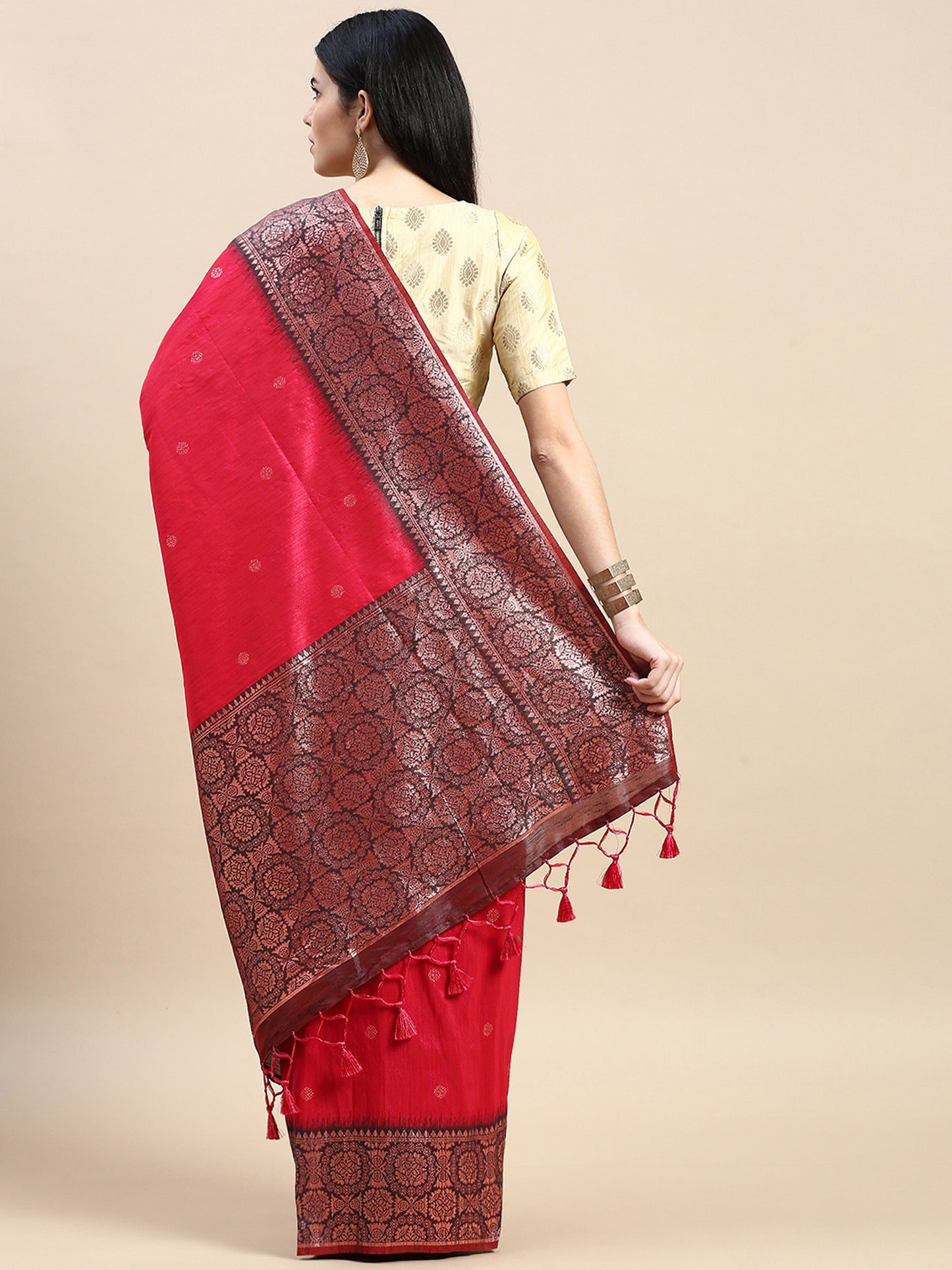 Pink Vaisali Zari Woven Banarasi Silk saree