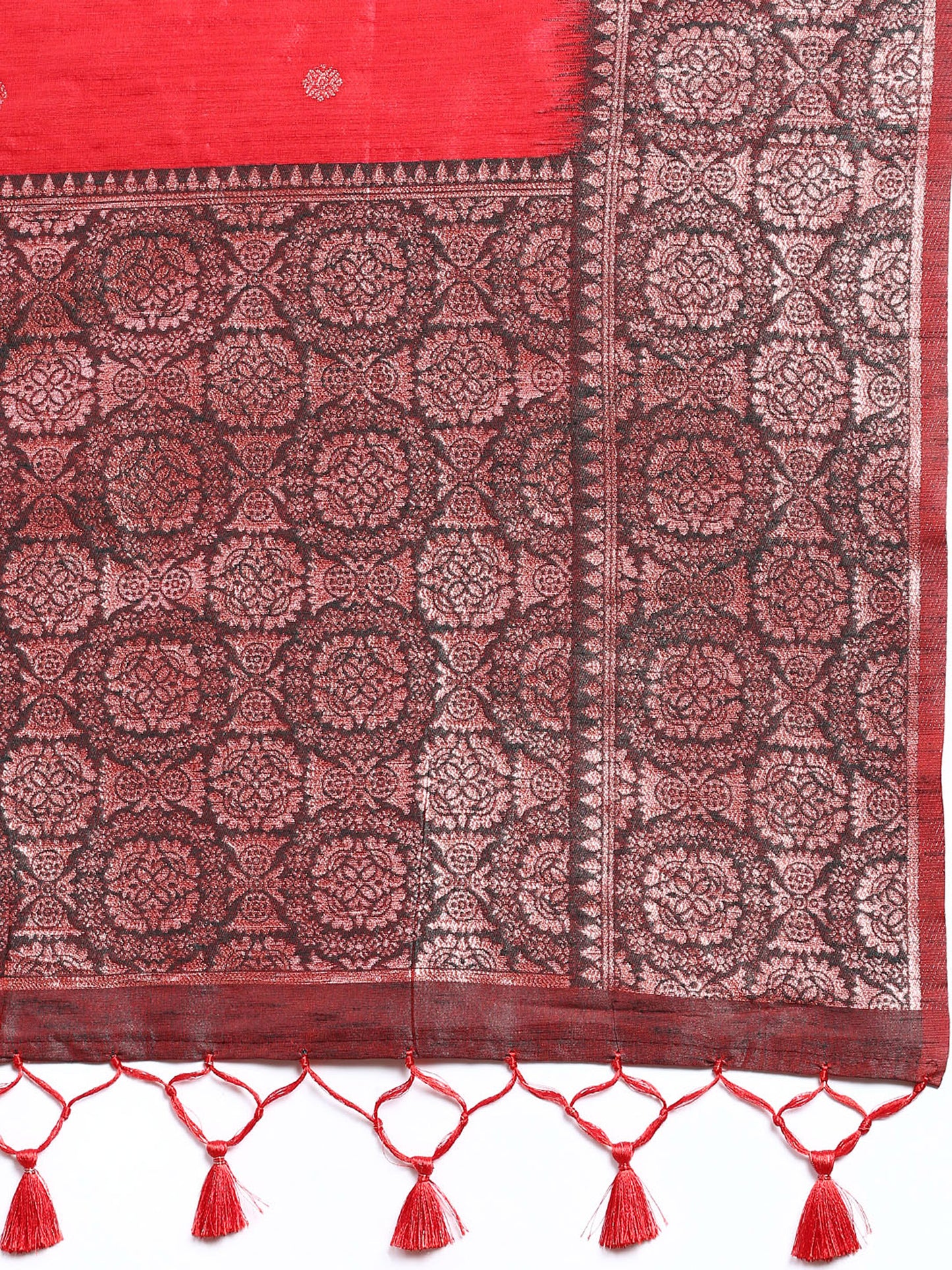 Red Vaisali Zari Woven Banarasi Silk saree