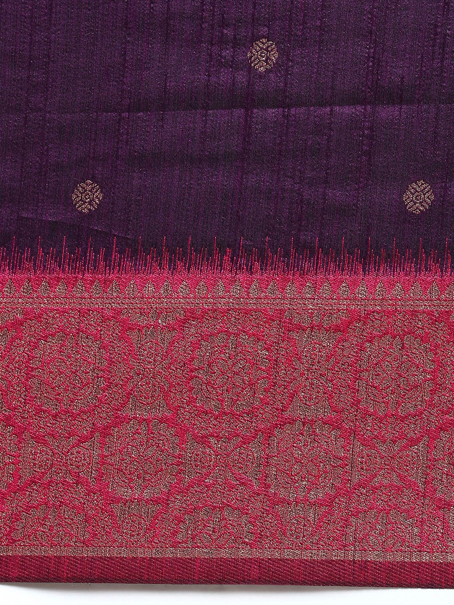 Wine Vaisali Zari Woven Banarasi Silk saree