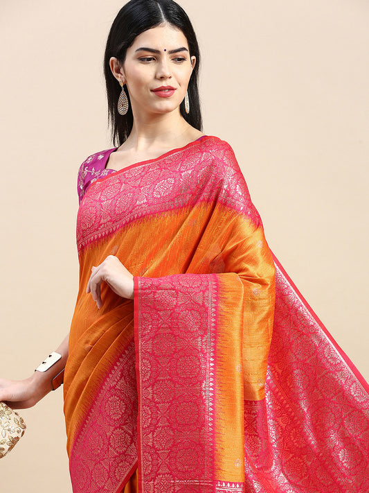 Yellow Vaisali Zari Woven Banarasi Silk saree