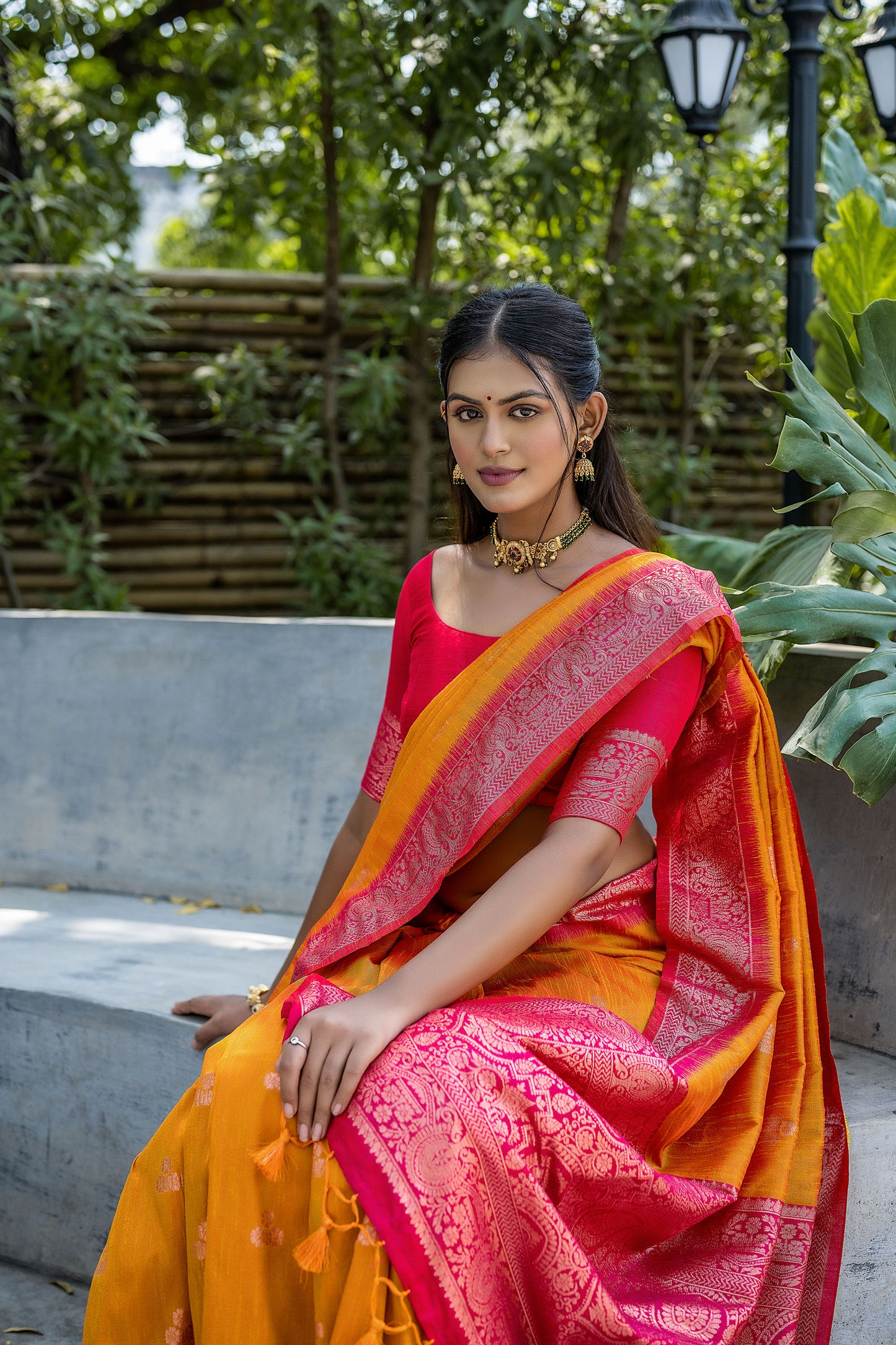 Yellow Vaishali Banarasi Silk Zari woven Handloom Saree