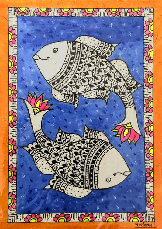 Vibrant Acrylic Madhubani Artwork - 4