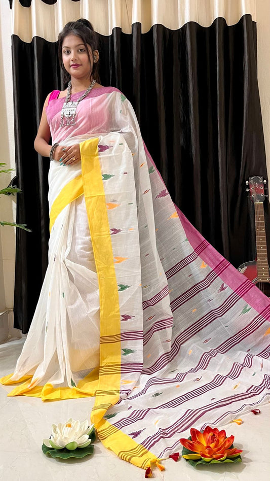 Handloom Cotton Saree Collection with Blouse Piece By Rank Never Retire