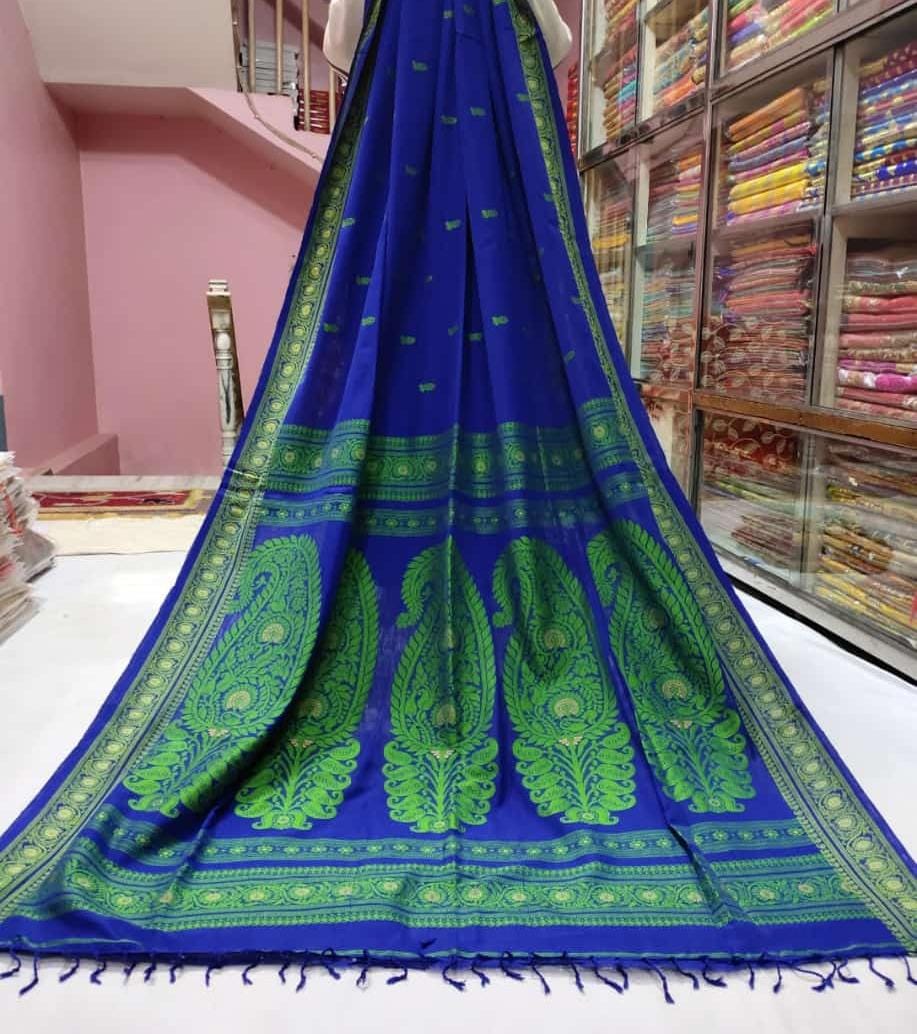 Ethnic Khadi Cotton Revival Saree | Baluchari Sarees By Rank Never Retire