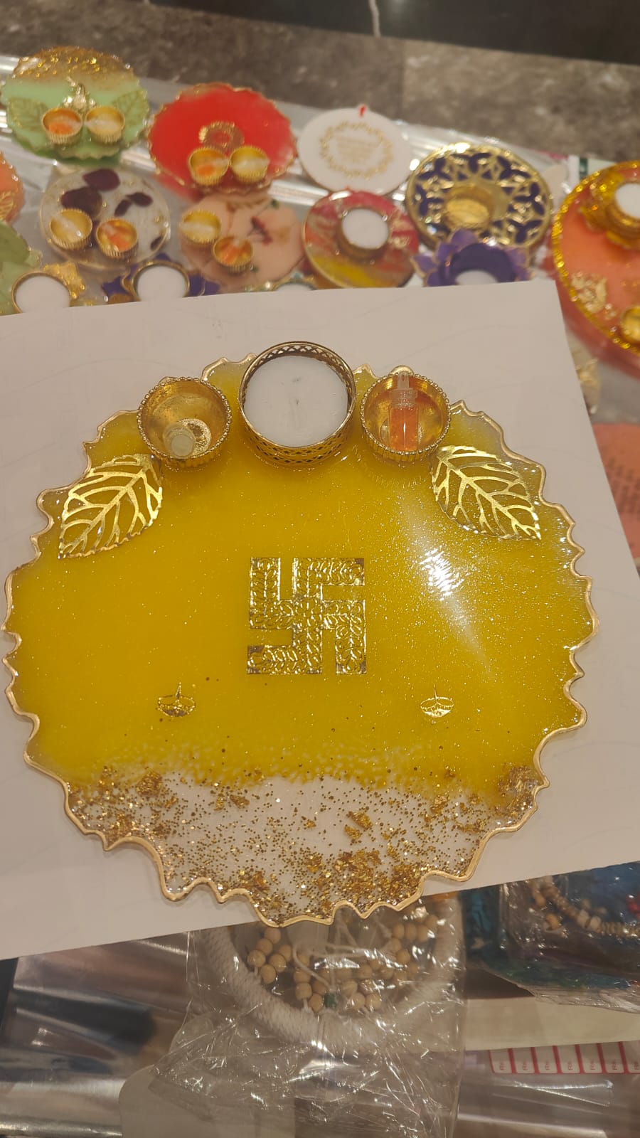 Resin Art Thalis for Rakhi and other Festivals