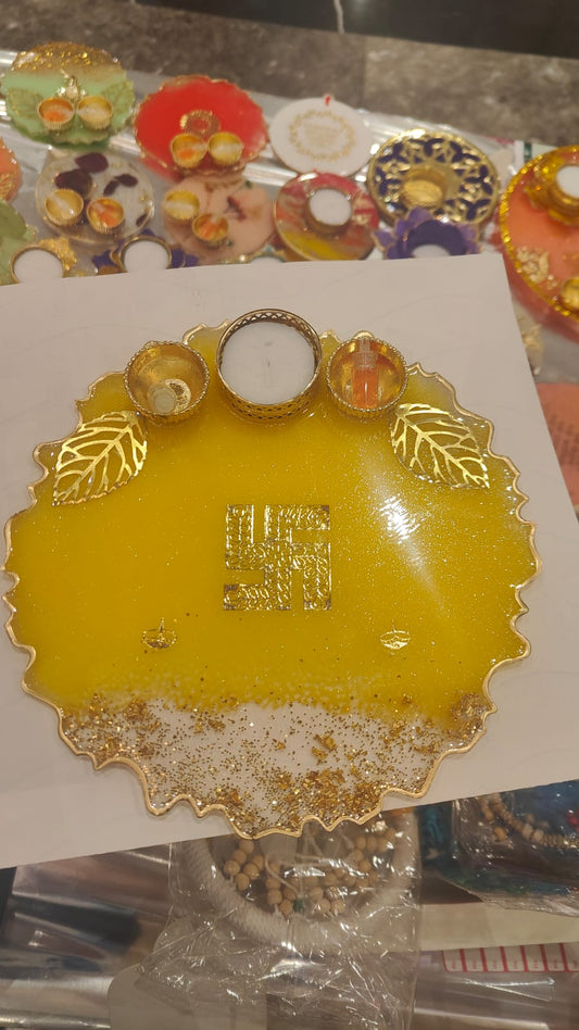 Resin Art Thalis for Rakhi and other Festivals