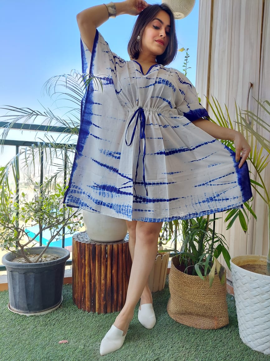 Shibori and Bagru Print Kaftans