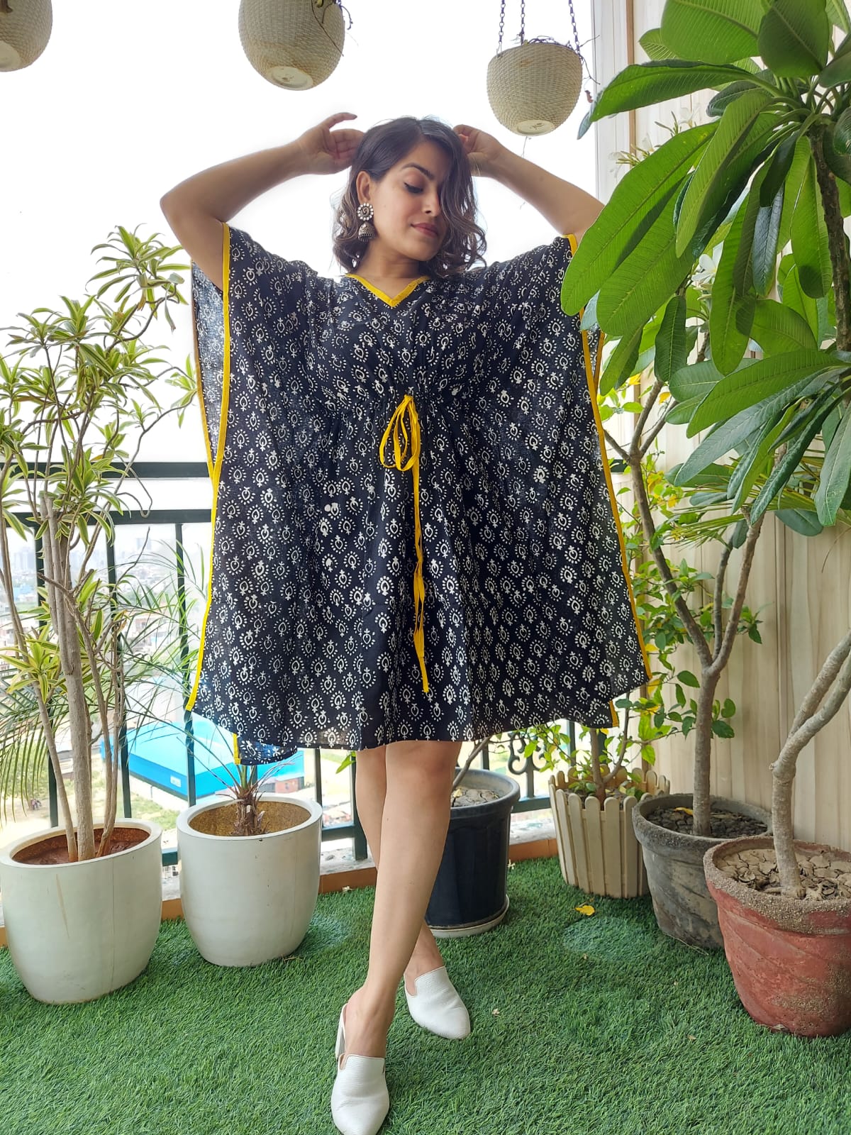 Shibori and Bagru Print Kaftans