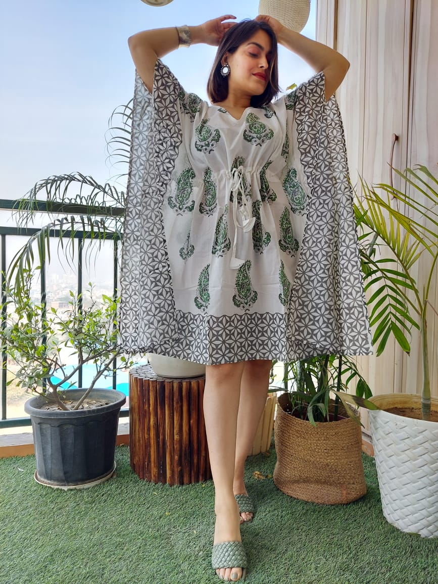 Shibori and Bagru Print Kaftans